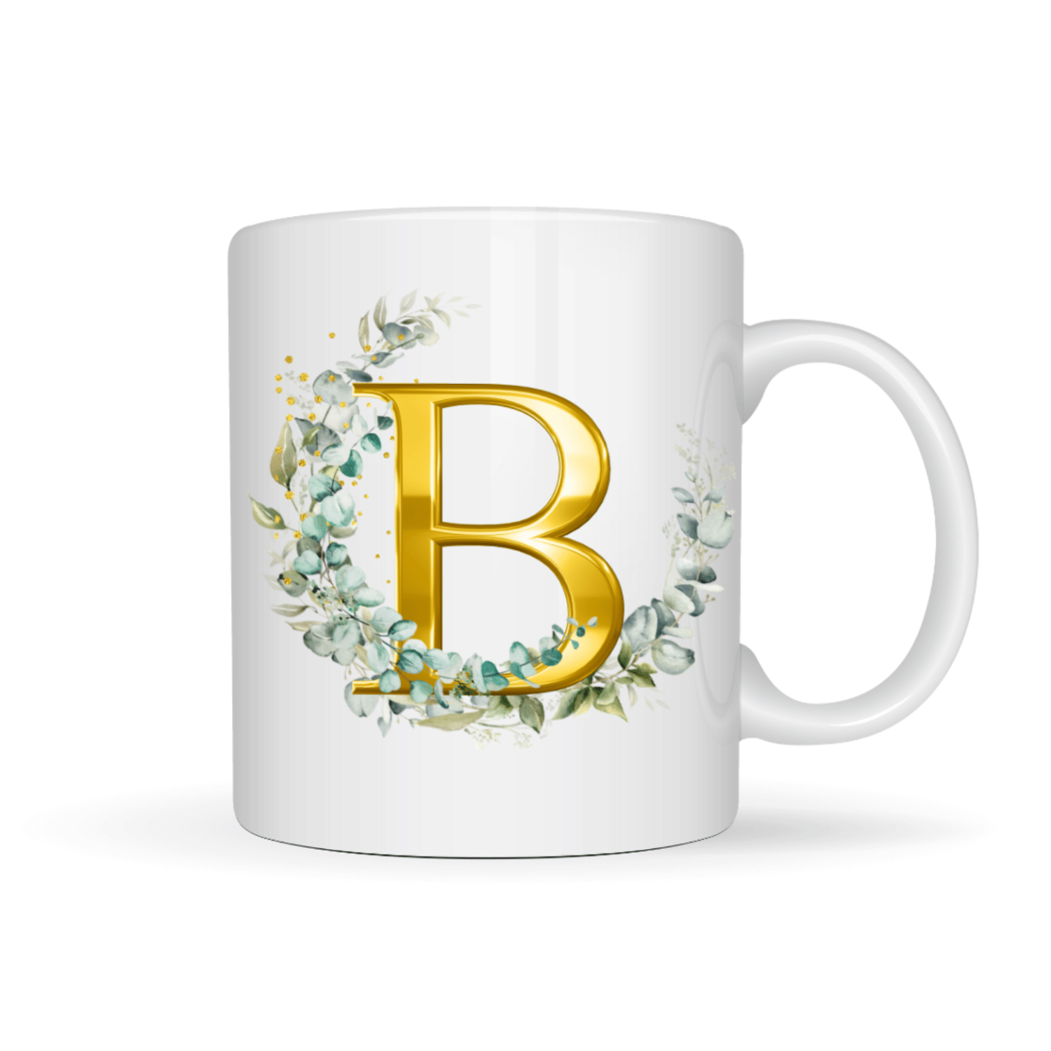     			VK Fashion Alphabet Printed B Ceramic Coffee Mug 350 mL ( Pack of 1 )