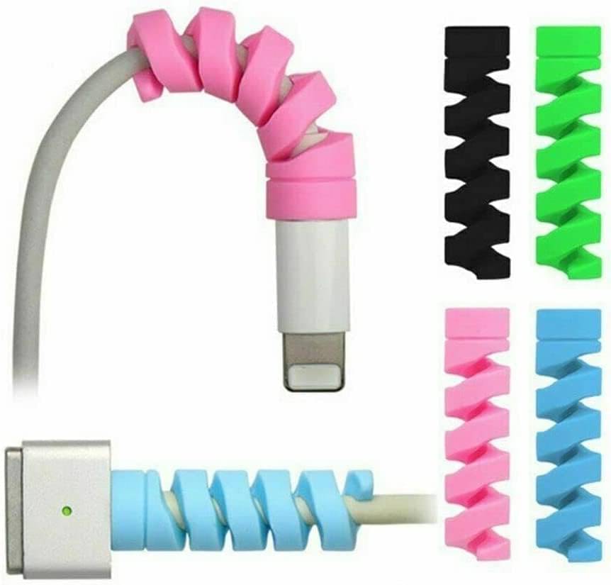     			WHIMSICAL WOMDERS 20 Pc Charger Cable Protector Data Cable Saver Charging Cord Protective Cable Cover (20 Pieces)