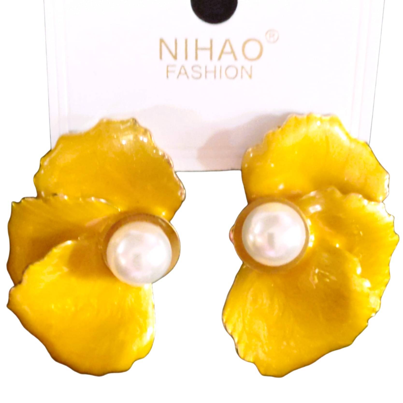     			Xalence Yellow Ear Lobe Support Earrings ( Pack of 1 )