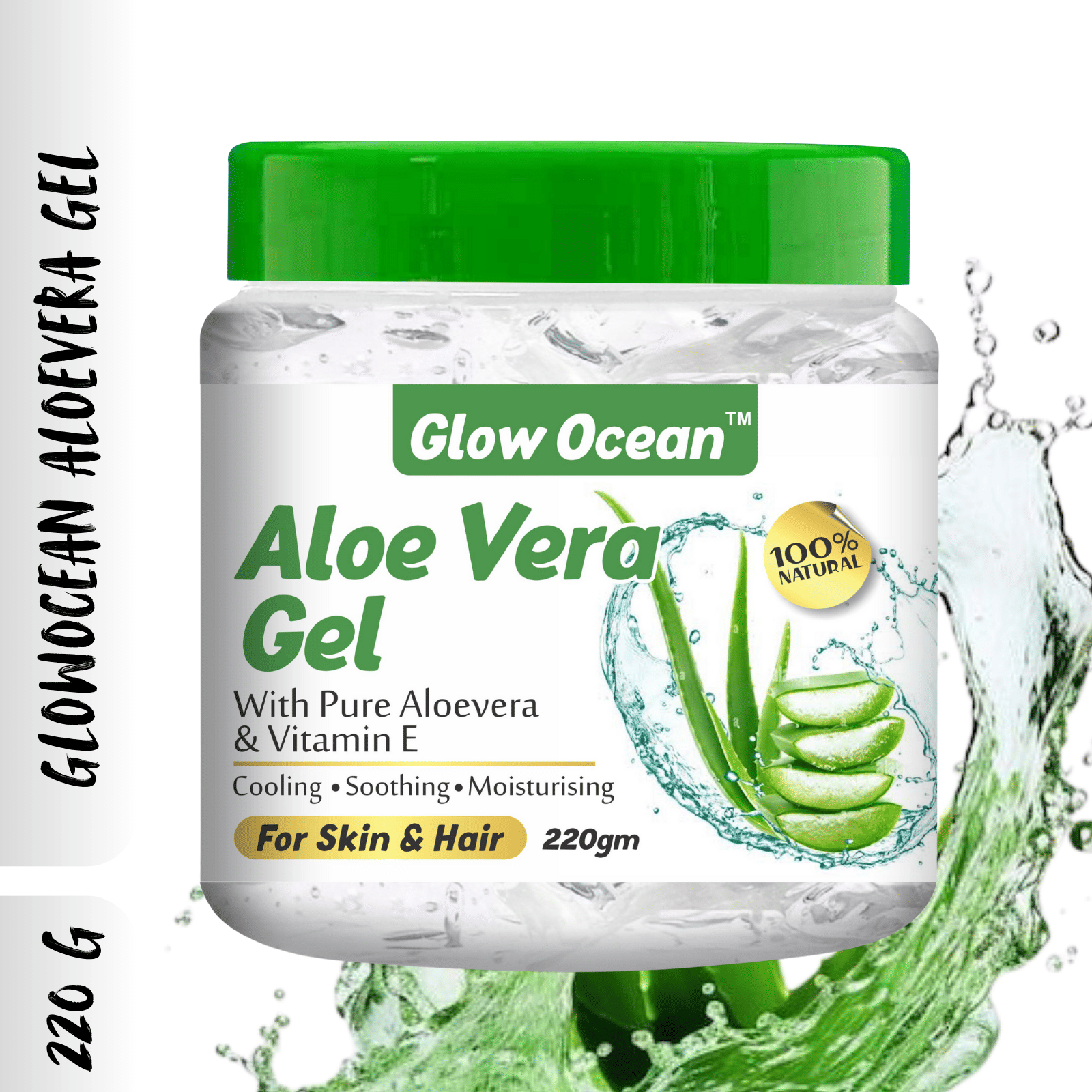     			glow ocean Moisturizer Normal Skin Aloe Vera ( 220 gm )