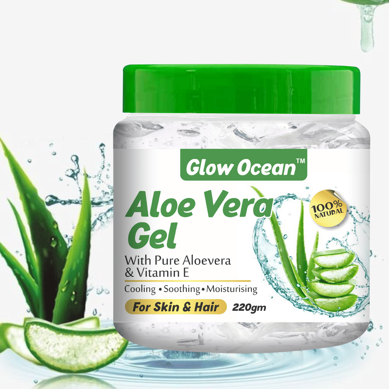    			glow ocean Moisturizer Normal Skin Aloe Vera ( 220 gm )