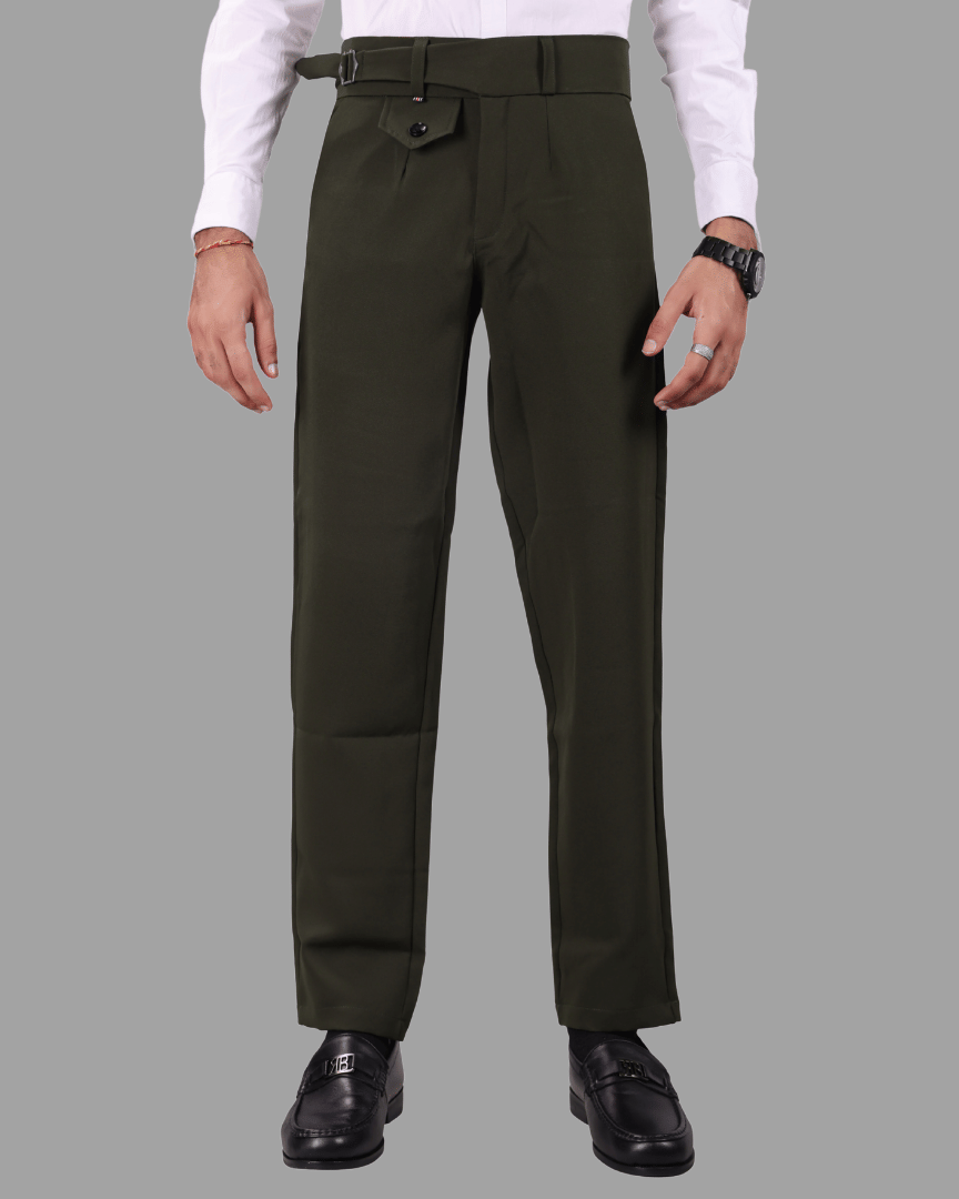     			ikigai Regular Men's Formal Trouser - Dark Green ( Pack of 1 )