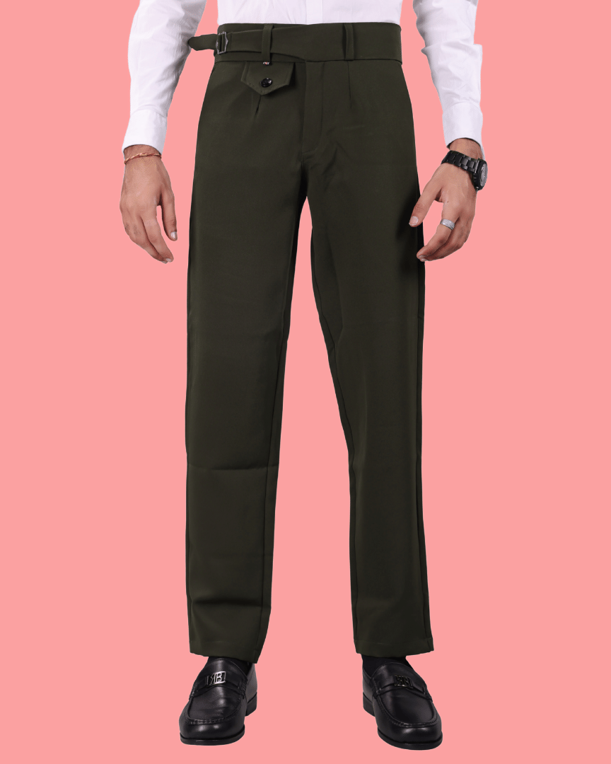     			ikigai Regular Men's Formal Trouser - Dark Green ( Pack of 1 )