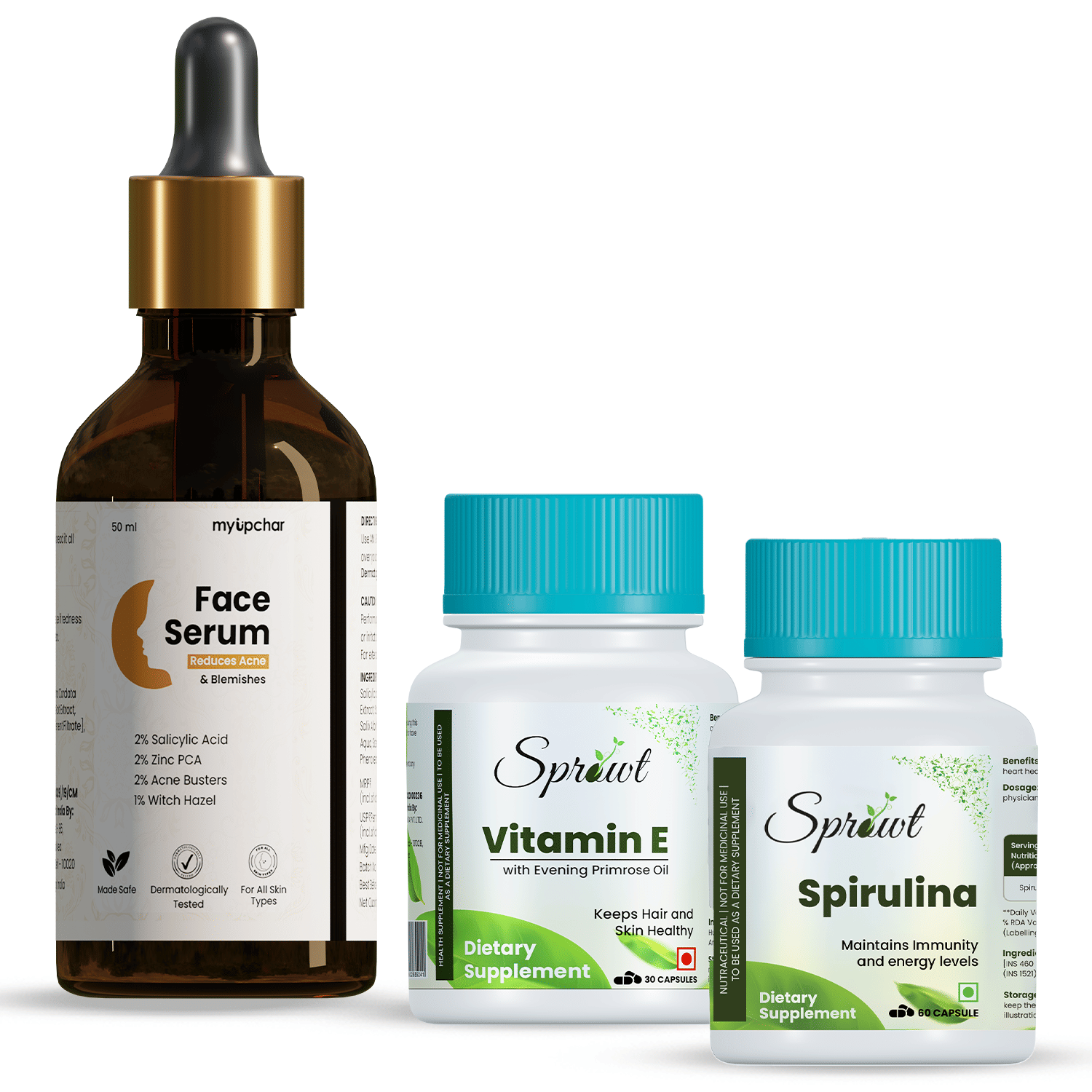 myUpchar Detox & Radiance Face Serum Combo with Vitamin E + Spirulina     			myUpchar Detox & Radiance Face Serum Combo with Vitamin E + Spirulina