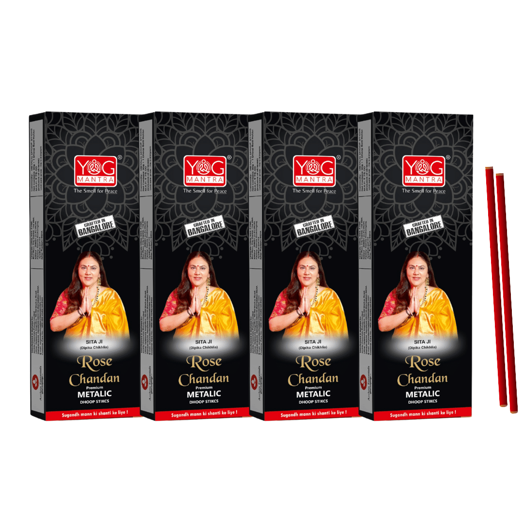     			yogmantra Dhoop Rose,Chandan 90 gm ( Pack of 4 )