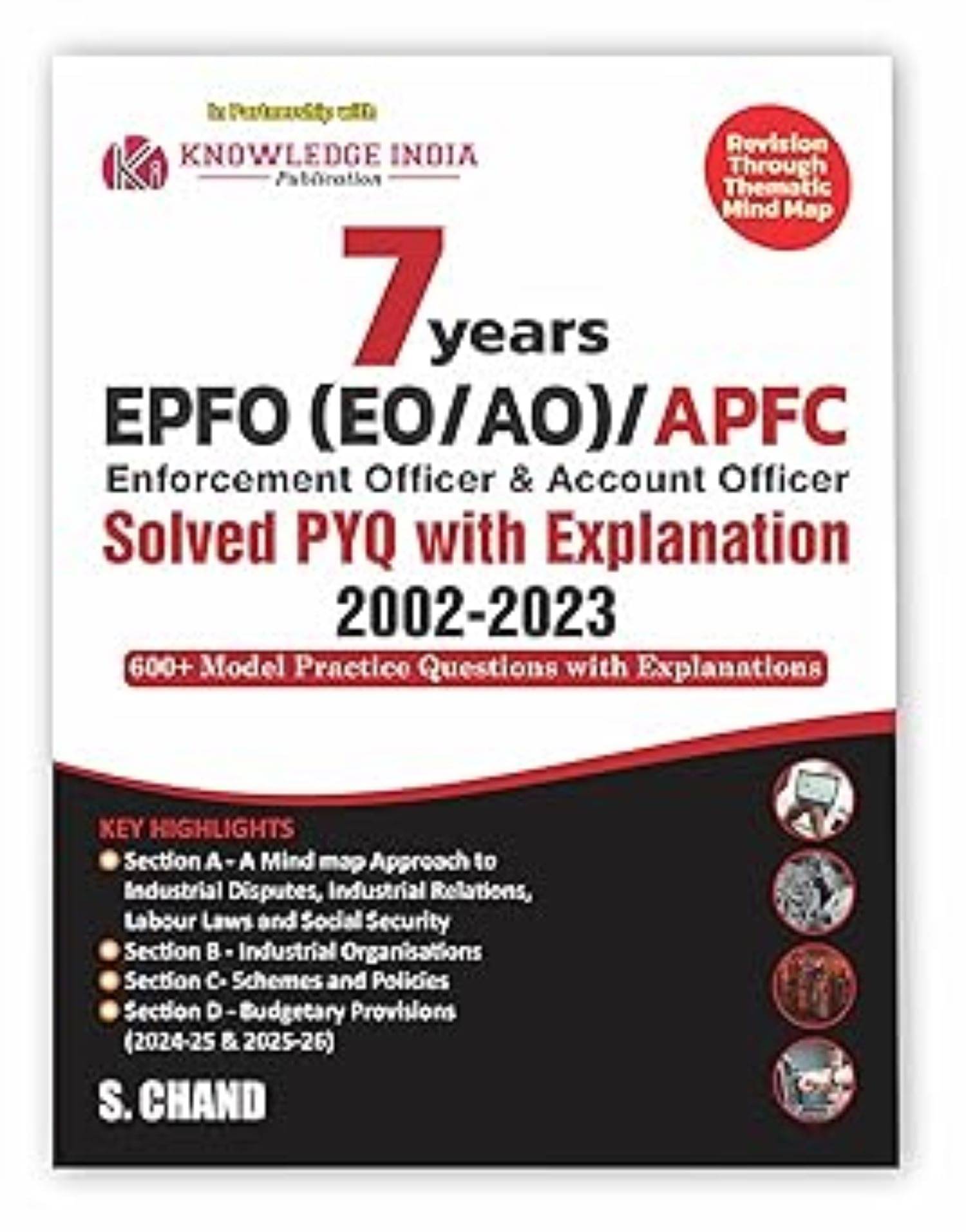    			7 Years UPSC EPFO (EO/AO)/ APFC Enforcement Officer & Account Officers Exam Book 2025 - 2026 (in English Medium)