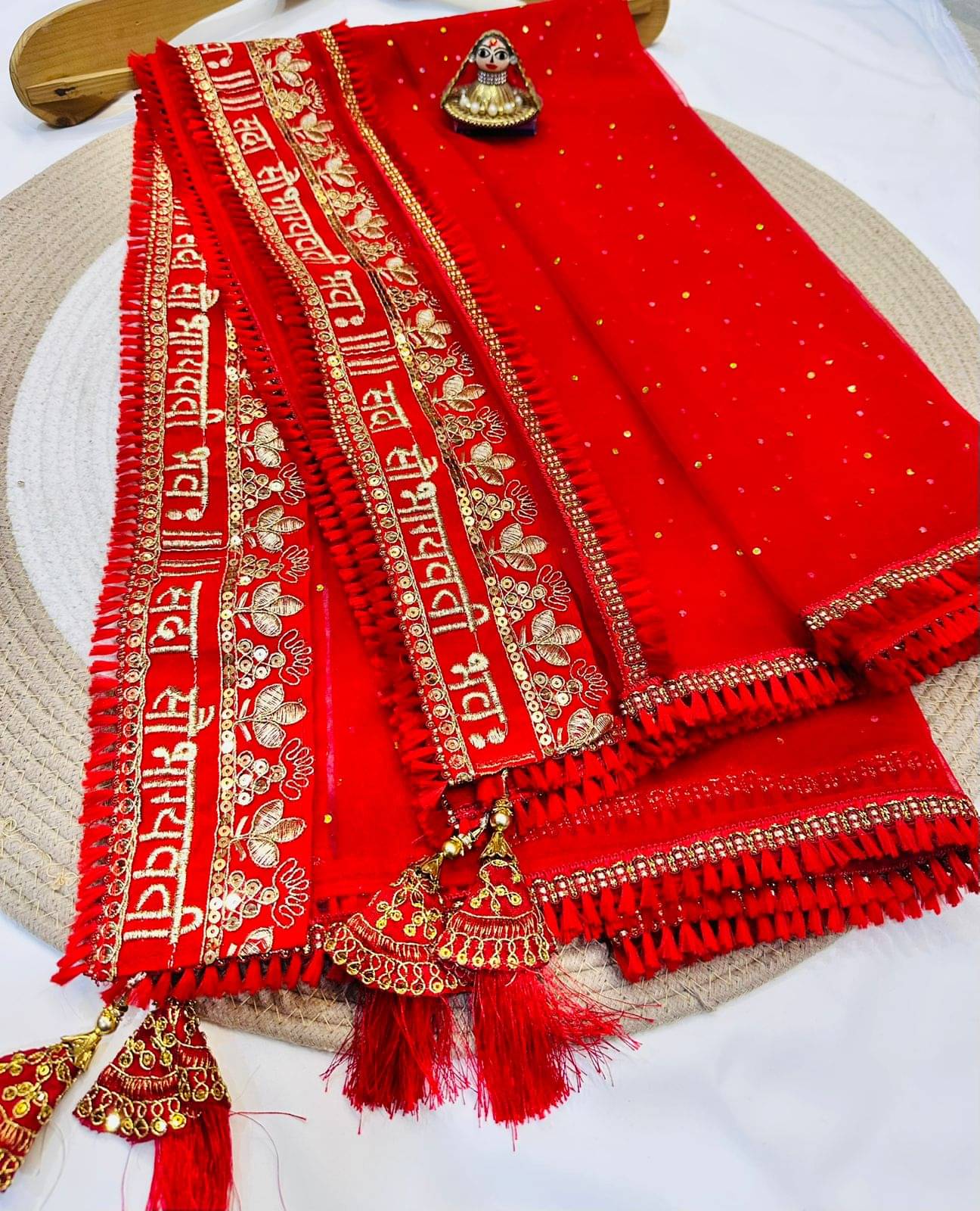 AADHYA ENTERPRISE Net Women Dupatta ( Red , Pack of 1 ) AADHYA ENTERPRISE Net Women Dupatta ( Red , Pack of 1 )