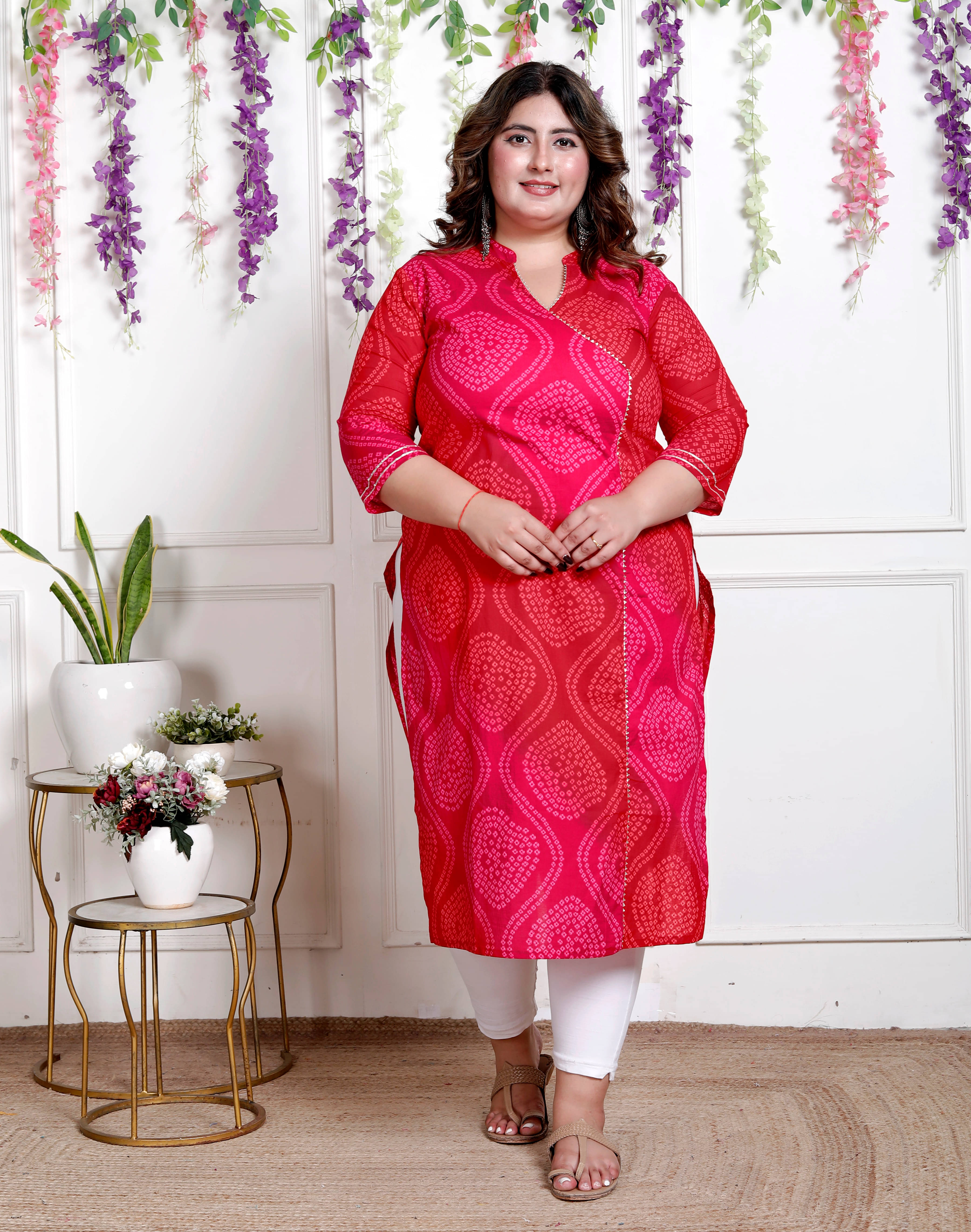 AKRITIK Women Cotton Printed Straight Kurti ( Pink ) AKRITIK Women Cotton Printed Straight Kurti ( Pink )