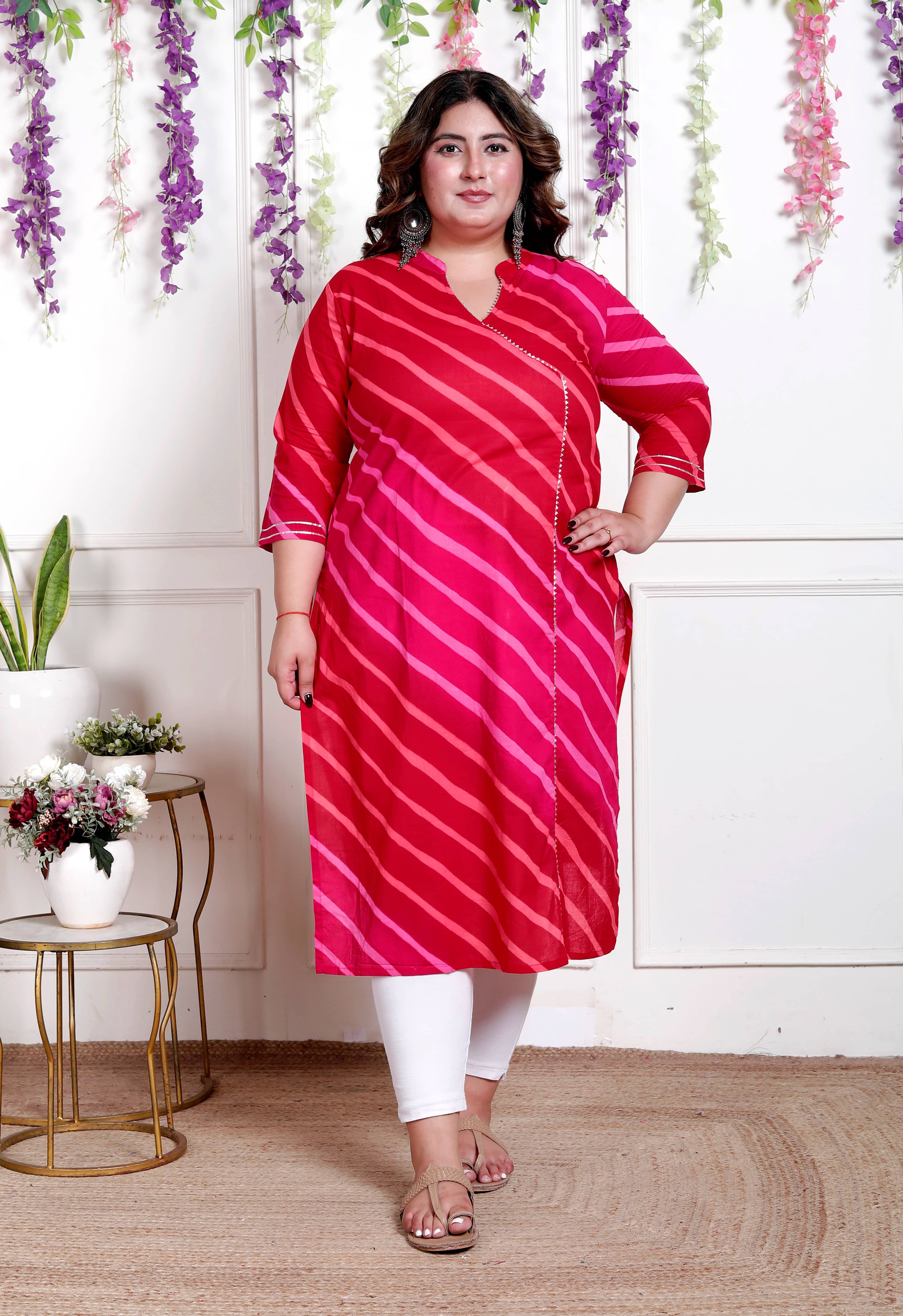AKRITIK Women Cotton Printed Straight Kurti ( Pink )     			AKRITIK Women Cotton Printed Straight Kurti ( Pink )
