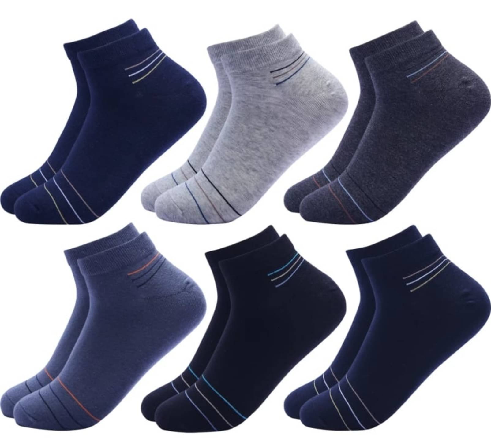     			Akeeta Pack of 6 Men's Cotton Ankle Length Socks ( Multicolor )