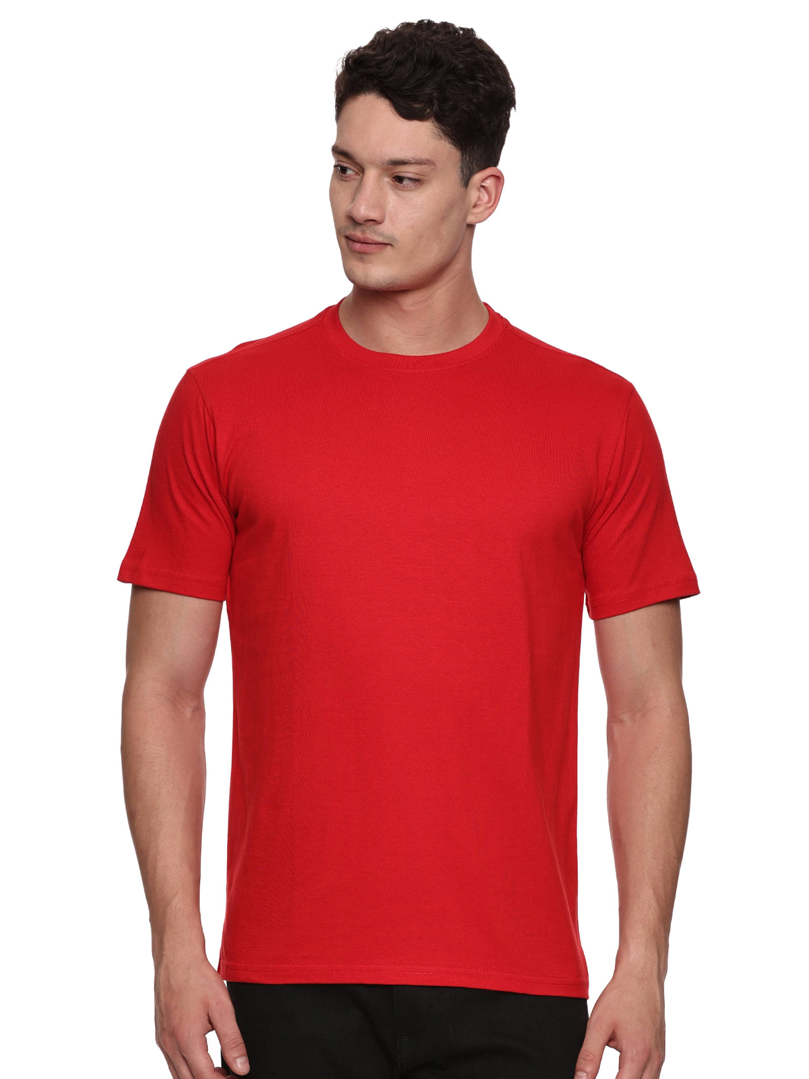 BAAGAA Men Viscose Regular Fit Solid T-Shirt ( Red ) BAAGAA Men Viscose Regular Fit Solid T-Shirt ( Red )