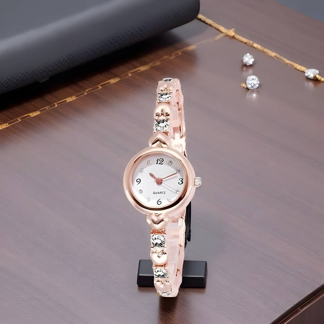     			Cosmic Rose Gold Metal Analog Womens Watch