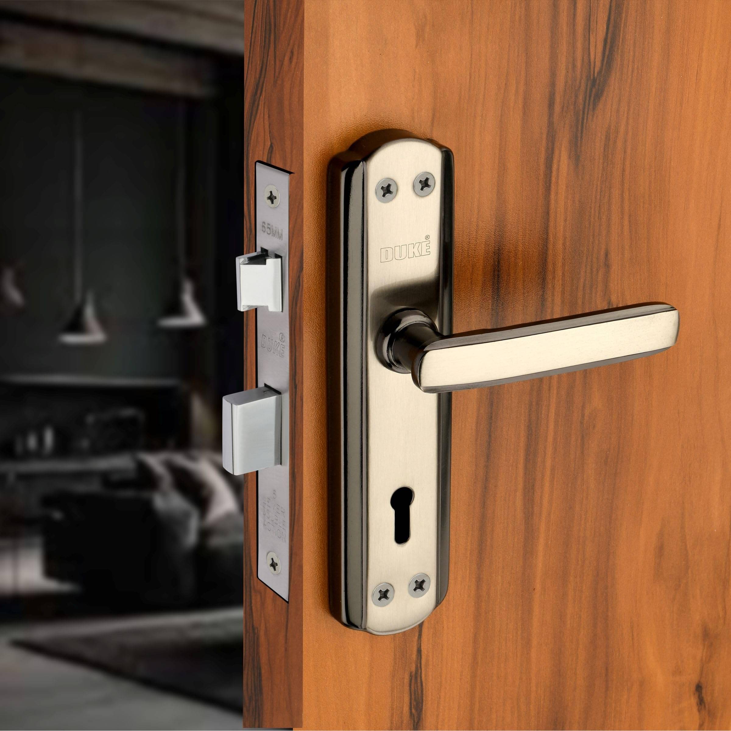Duke Mortice Door Handle Set with Lock Body | 3 Keys| Double Turn Lock| MH-606 BS KY| 25-40mm, Weather-Proof, Multiple Finishes, Easy Installation Duke Mortice Door Handle Set with Lock Body | 3 Keys| Double Turn Lock| MH-606 BS KY| 25-40mm, Weather-Proof, Multiple Finishes, Easy Installation