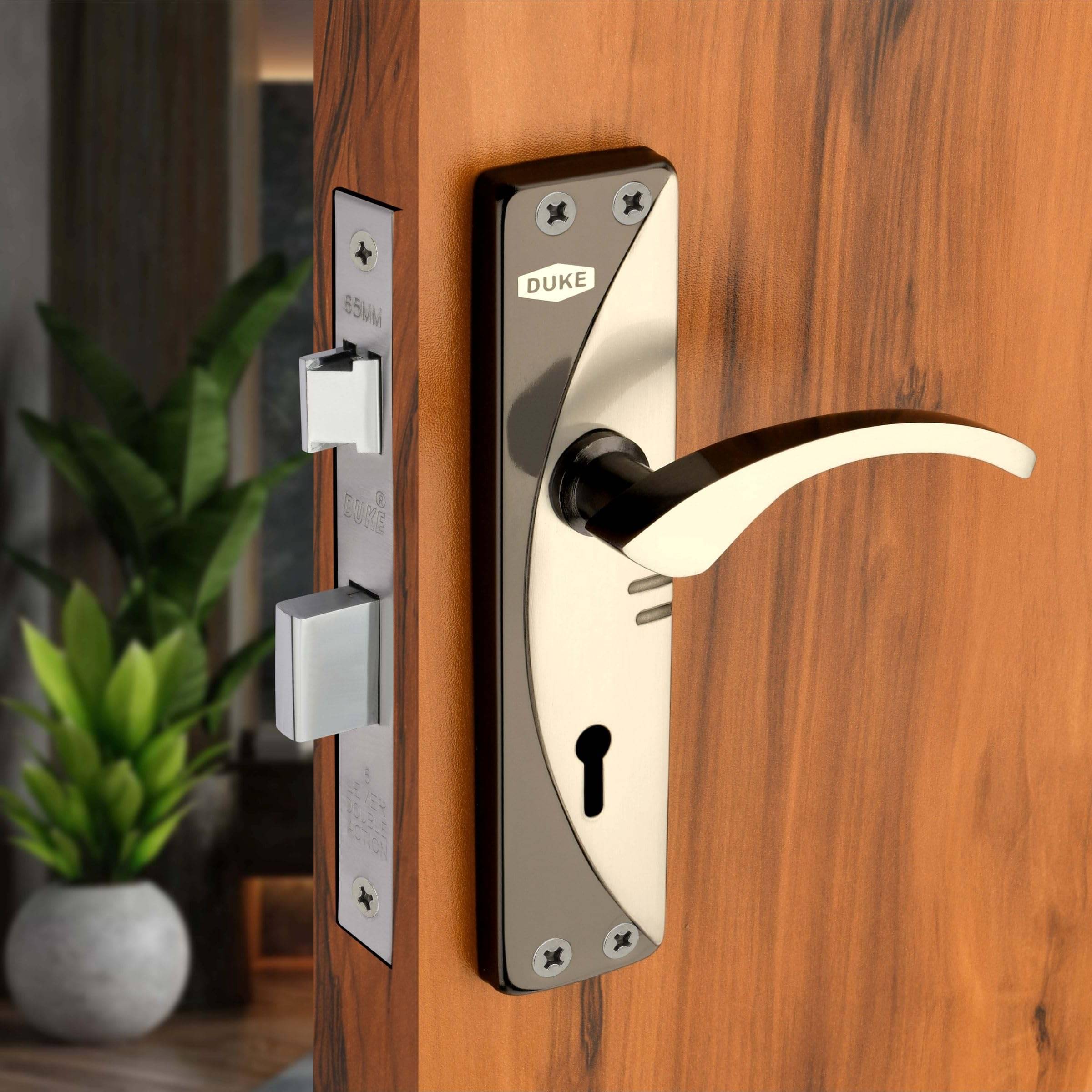 Duke Mortice Door Handle Set with Lock Body | 3 Keys| Double Turn Lock| MH-605 BS KY| 25-40mm, Weather-Proof, Multiple Finishes, Easy Installation Duke Mortice Door Handle Set with Lock Body | 3 Keys| Double Turn Lock| MH-605 BS KY| 25-40mm, Weather-Proof, Multiple Finishes, Easy Installation