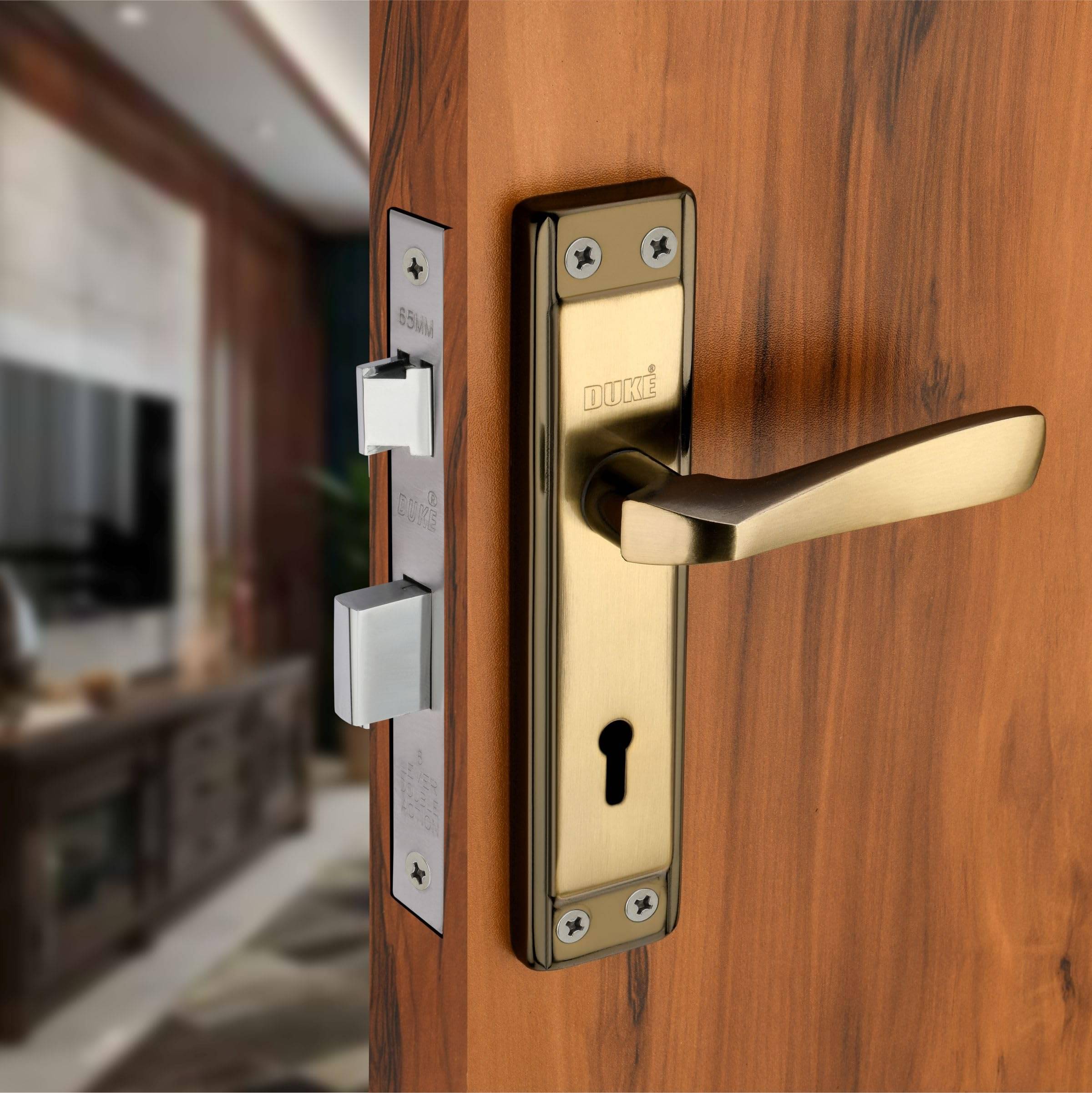 Duke Mortice Door Handle Set with Lock Body | 3 Keys| Double Turn Lock| MH-607 BG KY| 25-40mm, Weather-Proof, Multiple Finishes, Easy Installation Duke Mortice Door Handle Set with Lock Body | 3 Keys| Double Turn Lock| MH-607 BG KY| 25-40mm, Weather-Proof, Multiple Finishes, Easy Installation