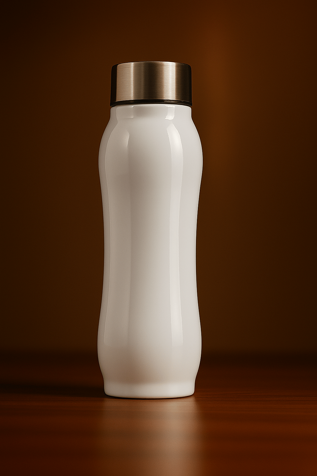     			Dynore White Stainless Steel Water Bottle 850 mL ( Set of 1 )