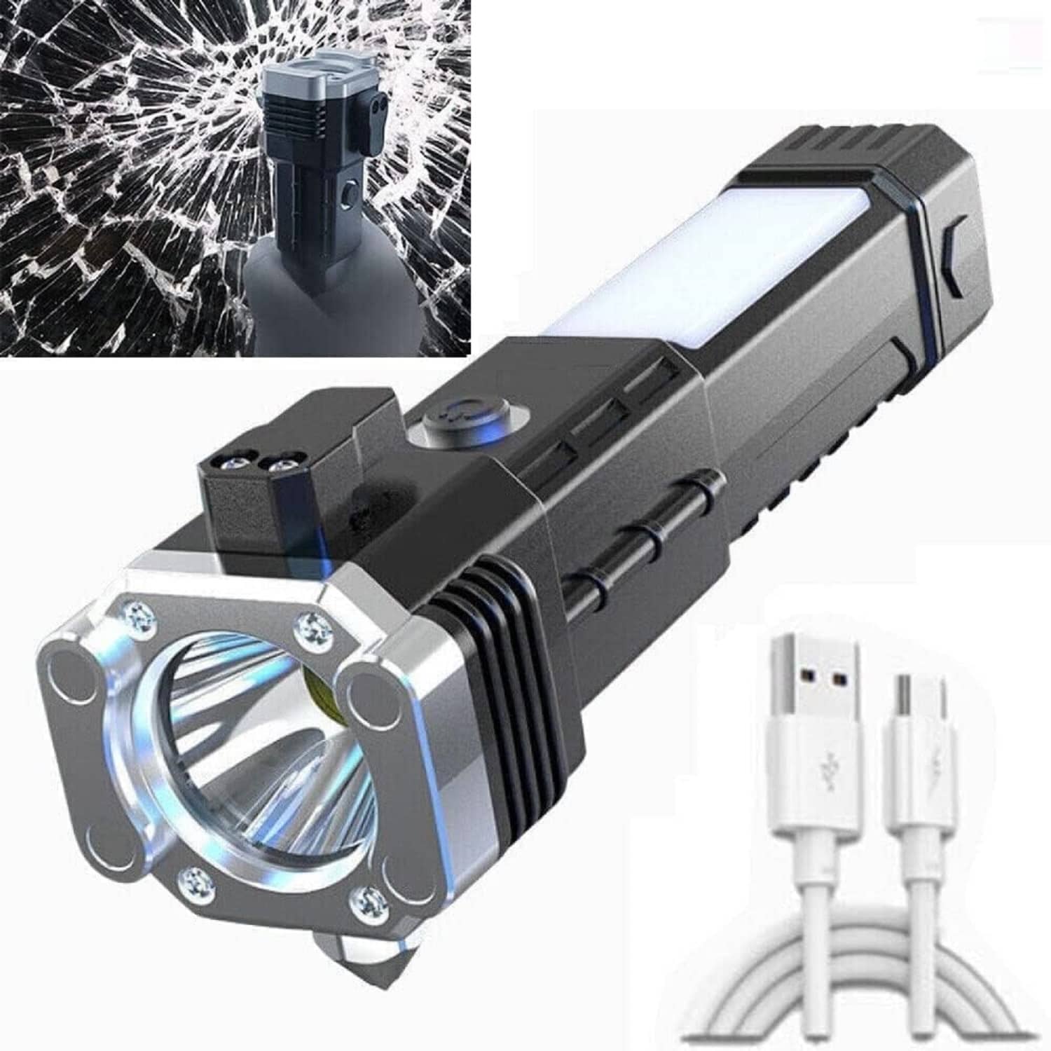 Gjshop - 0.5W Rechargeable Flashlight Torch ( Pack of 1 )