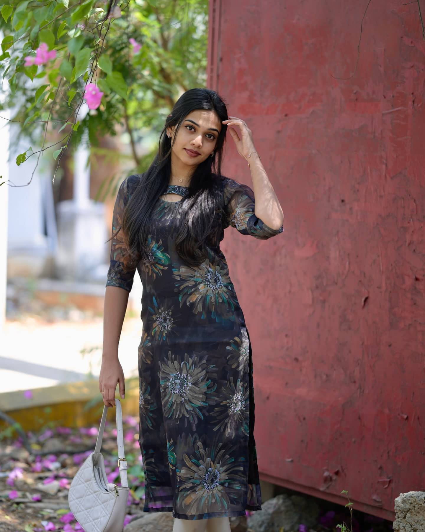 JOYBOX Women Organza Solid A-line Kurti ( Black ) JOYBOX Women Organza Solid A-line Kurti ( Black )