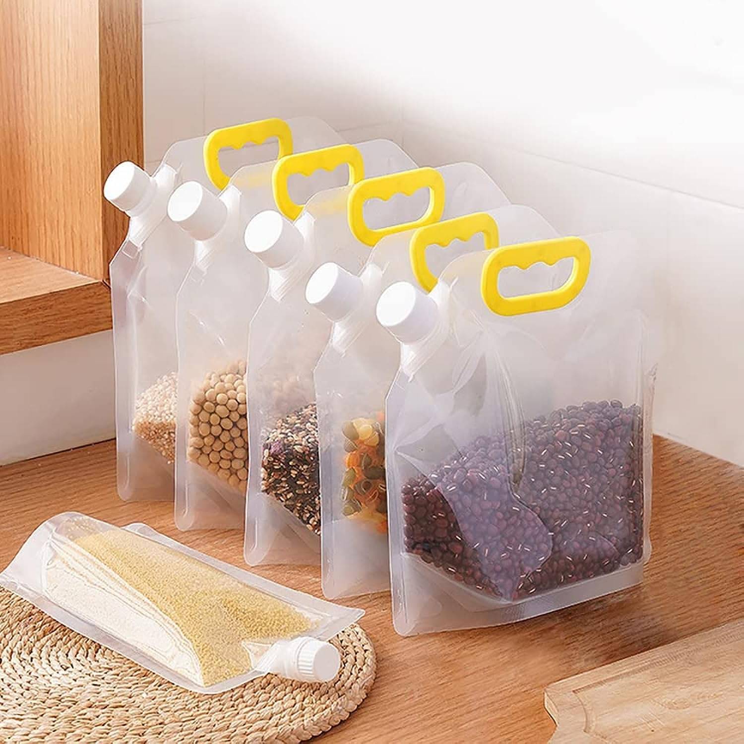     			KIRTAN ENT Plastic White Multi-Purpose Container ( Set of 5 )