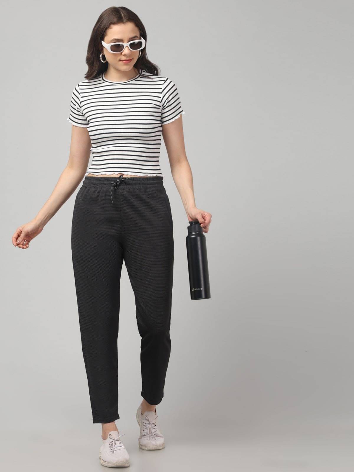    			Luvkush Women Polyester Regular Fit Jegging ( Dark Grey )