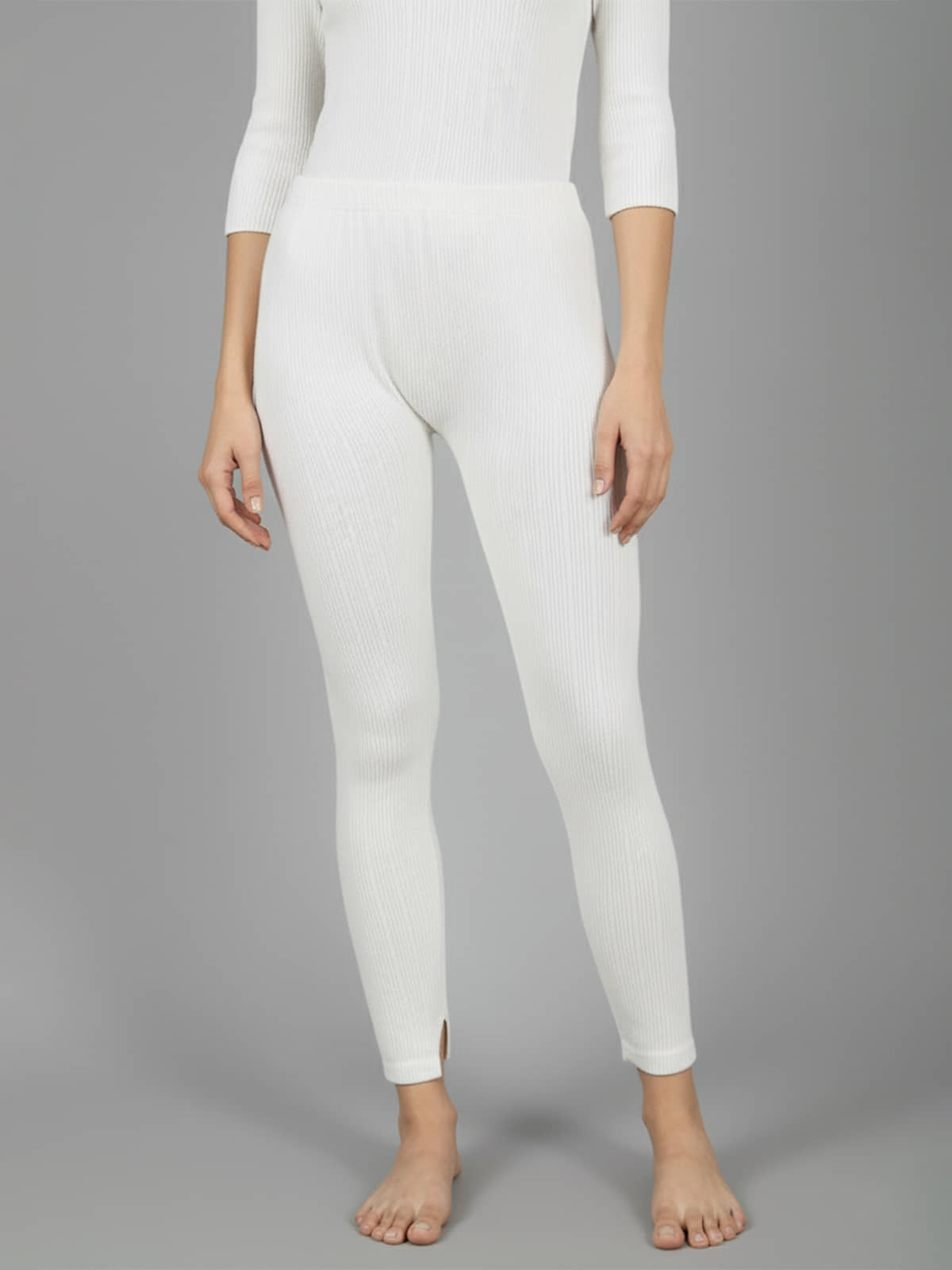Lux Cozi Cotton Blend Thermal Bottoms ( White , Pack of 1 )