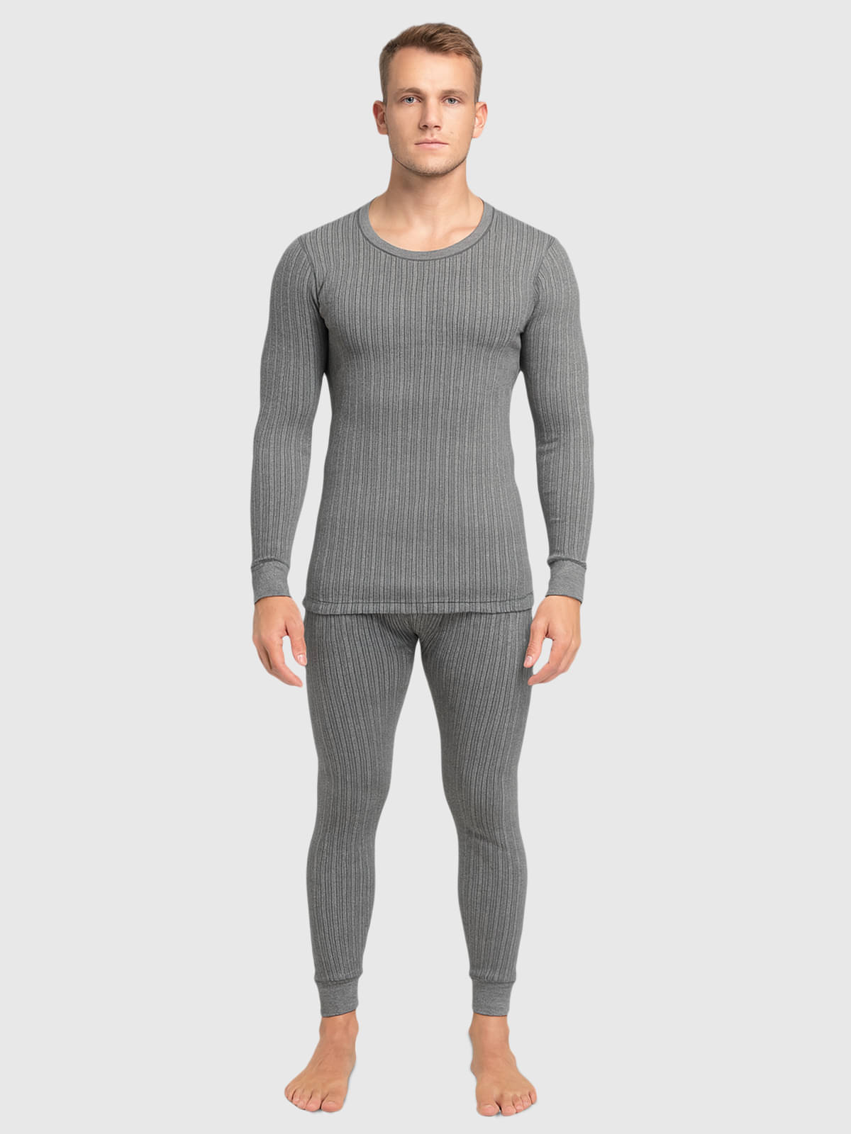     			Lux Cozi Pack of 1 Cotton Blend Thermal Sets For Men's ( Charcoal )