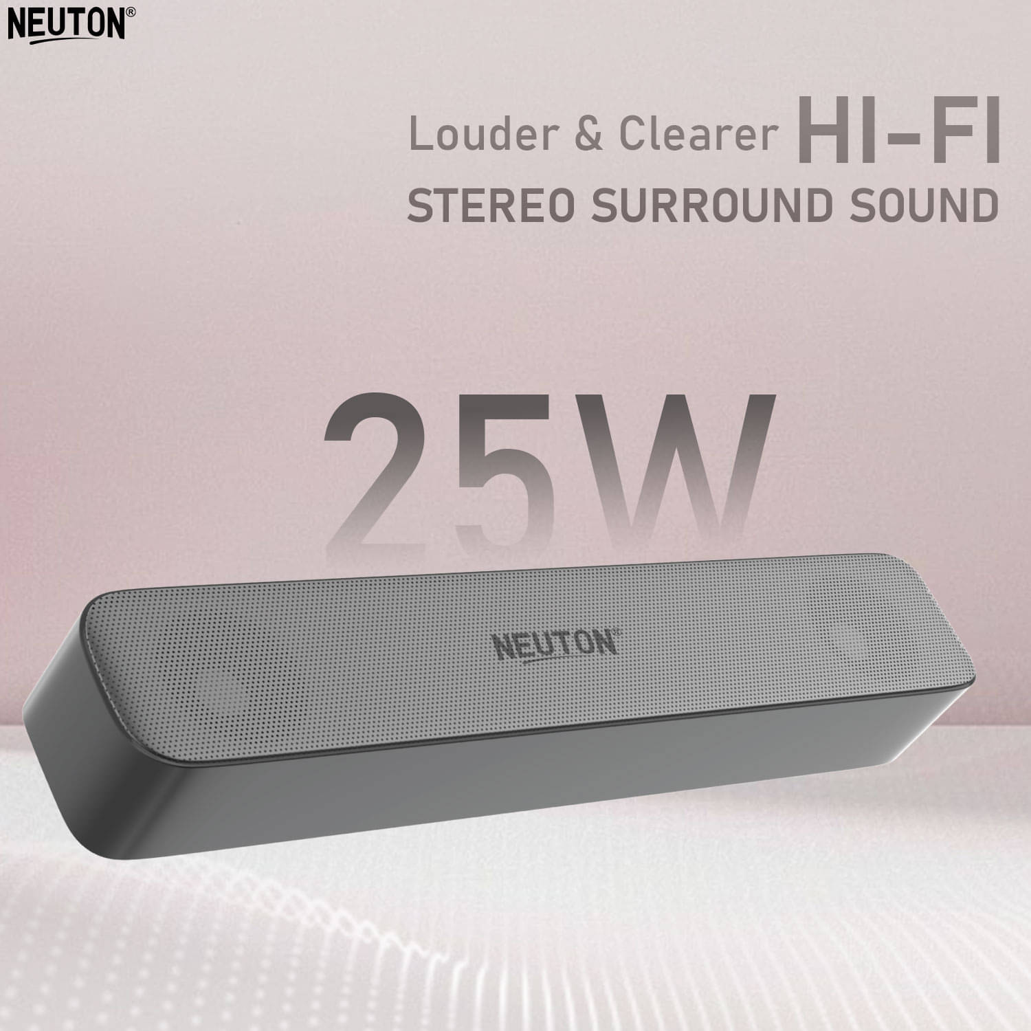     			NEUTON PRO LOVE BARR 25 W Bluetooth Speaker Bluetooth v5.0 with USB,SD card Slot,Aux Playback Time 5 hrs Black