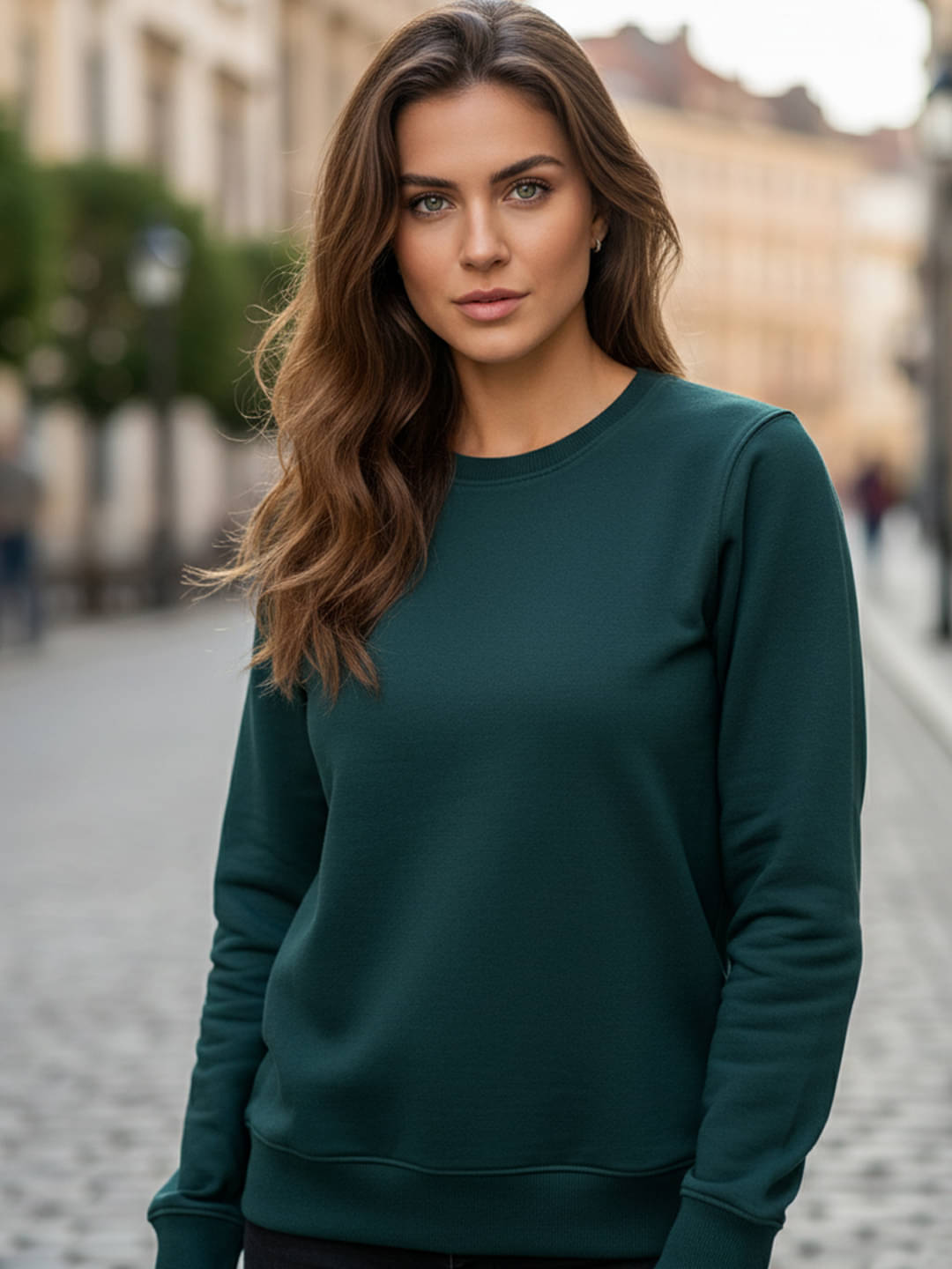 OAKWYN Women Fleece Round Neck Sweatshirt For Heavy Winters ( Light Blue ) OAKWYN Women Fleece Round Neck Sweatshirt For Heavy Winters ( Light Blue )