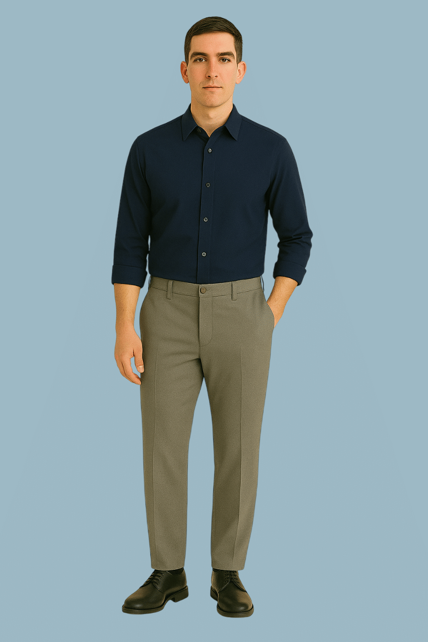 Panchvati Enterprise Cotton Blend Regular Fit Solids Full Sleeves Men's Casual Shirt - Navy Blue ( Pack of 1 ) Panchvati Enterprise Cotton Blend Regular Fit Solids Full Sleeves Men's Casual Shirt - Navy Blue ( Pack of 1 )