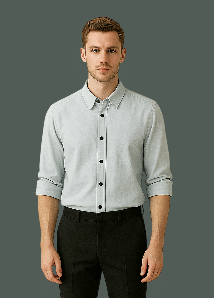 Panchvati Enterprise Cotton Blend Regular Fit Solids Full Sleeves Men's Casual Shirt - Grey ( Pack of 1 ) Panchvati Enterprise Cotton Blend Regular Fit Solids Full Sleeves Men's Casual Shirt - Grey ( Pack of 1 )