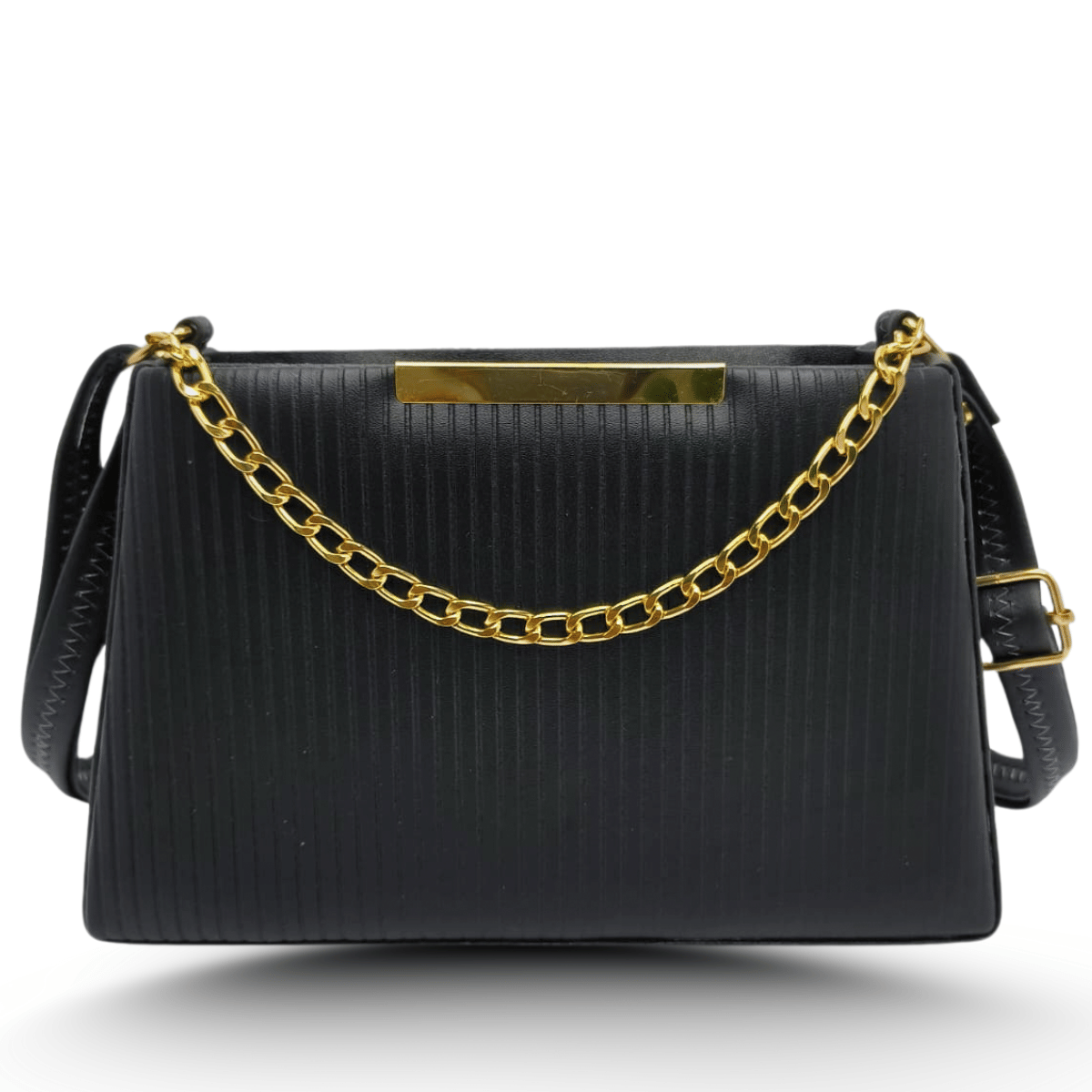     			Pankify Sling Bag PU Set of 1 ( Black )