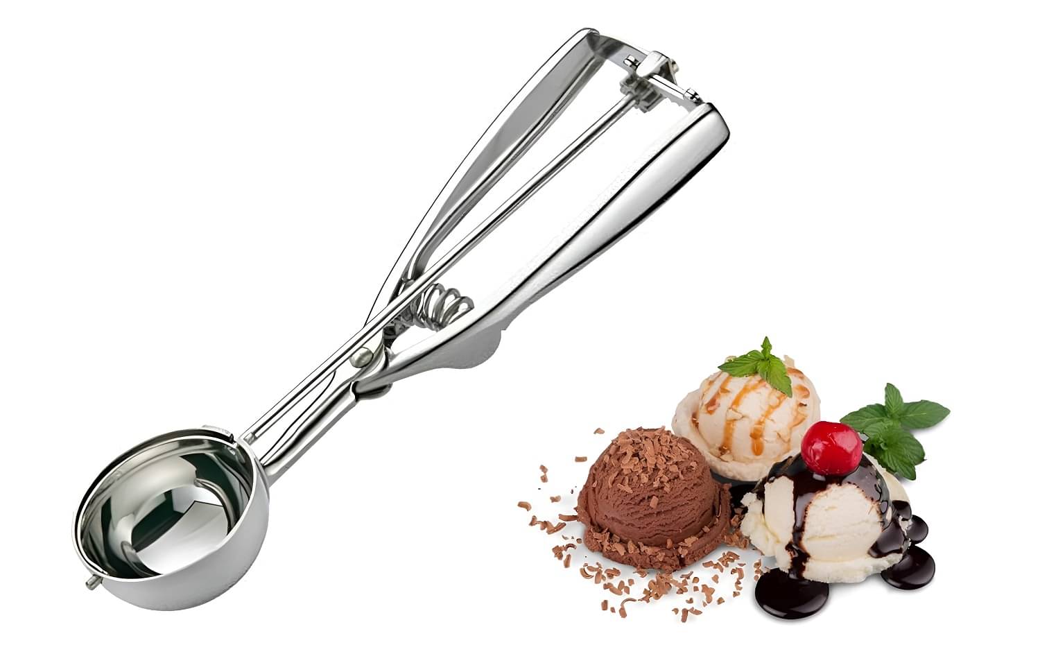     			QBLYN Steel Ice Cream Scoop