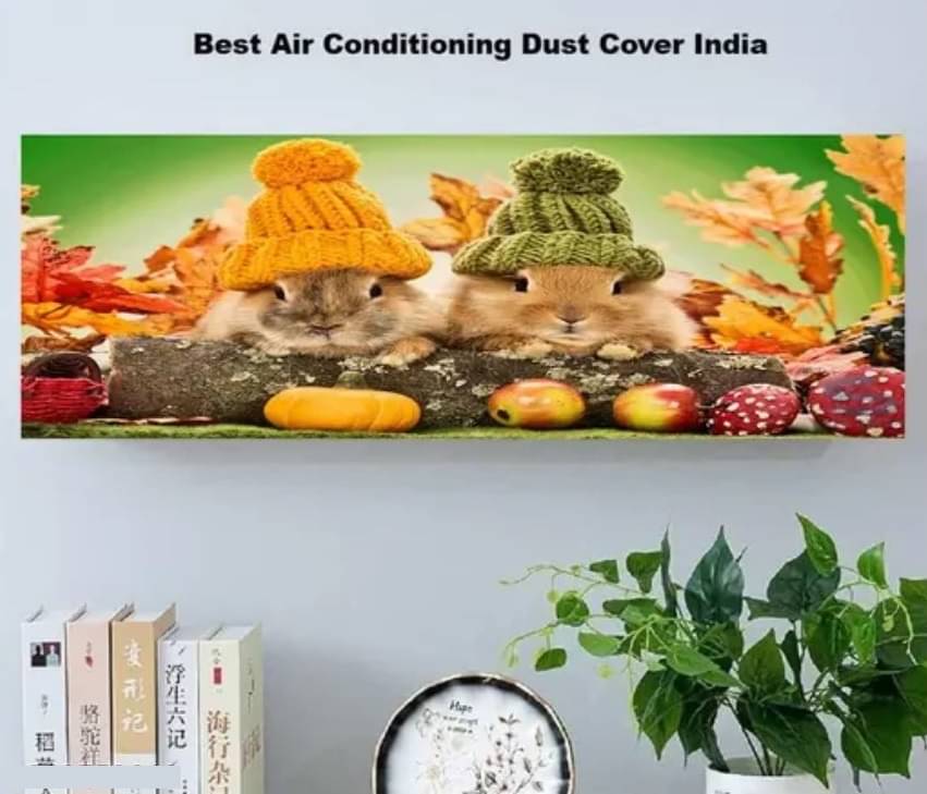 REKHOLA Single Poly-Cotton White AC Cover for Split AC     			REKHOLA Single Poly-Cotton White AC Cover for Split AC