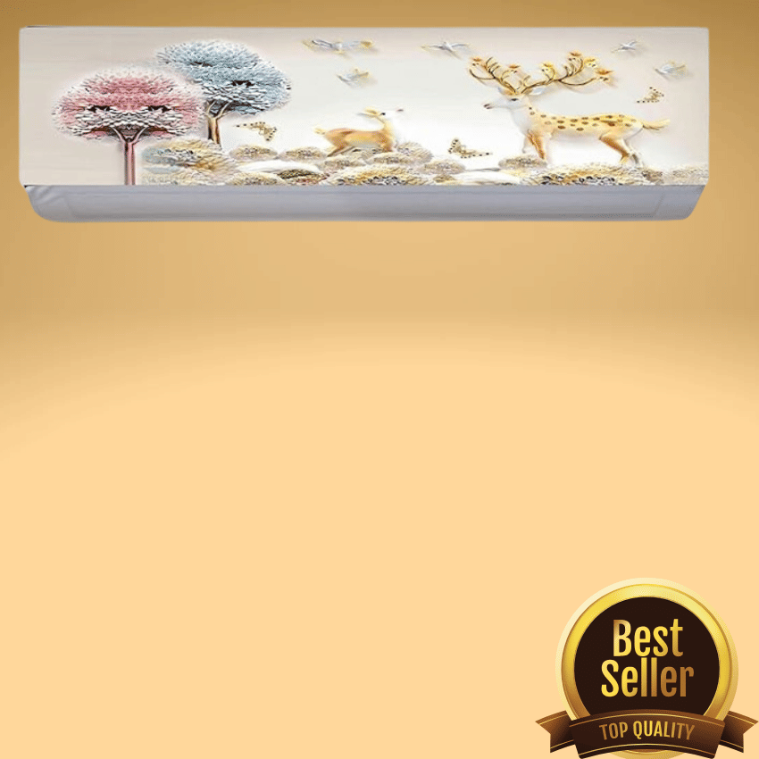 REKHOLA Single Poly-Cotton White AC Cover for Split AC     			REKHOLA Single Poly-Cotton White AC Cover for Split AC