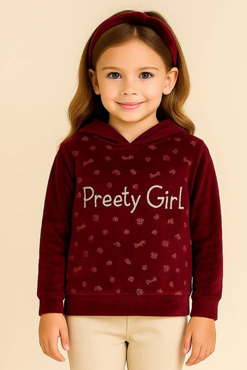     			RELANE Pack of 1 Girls Cotton Blend Sweatshirt ( Red )