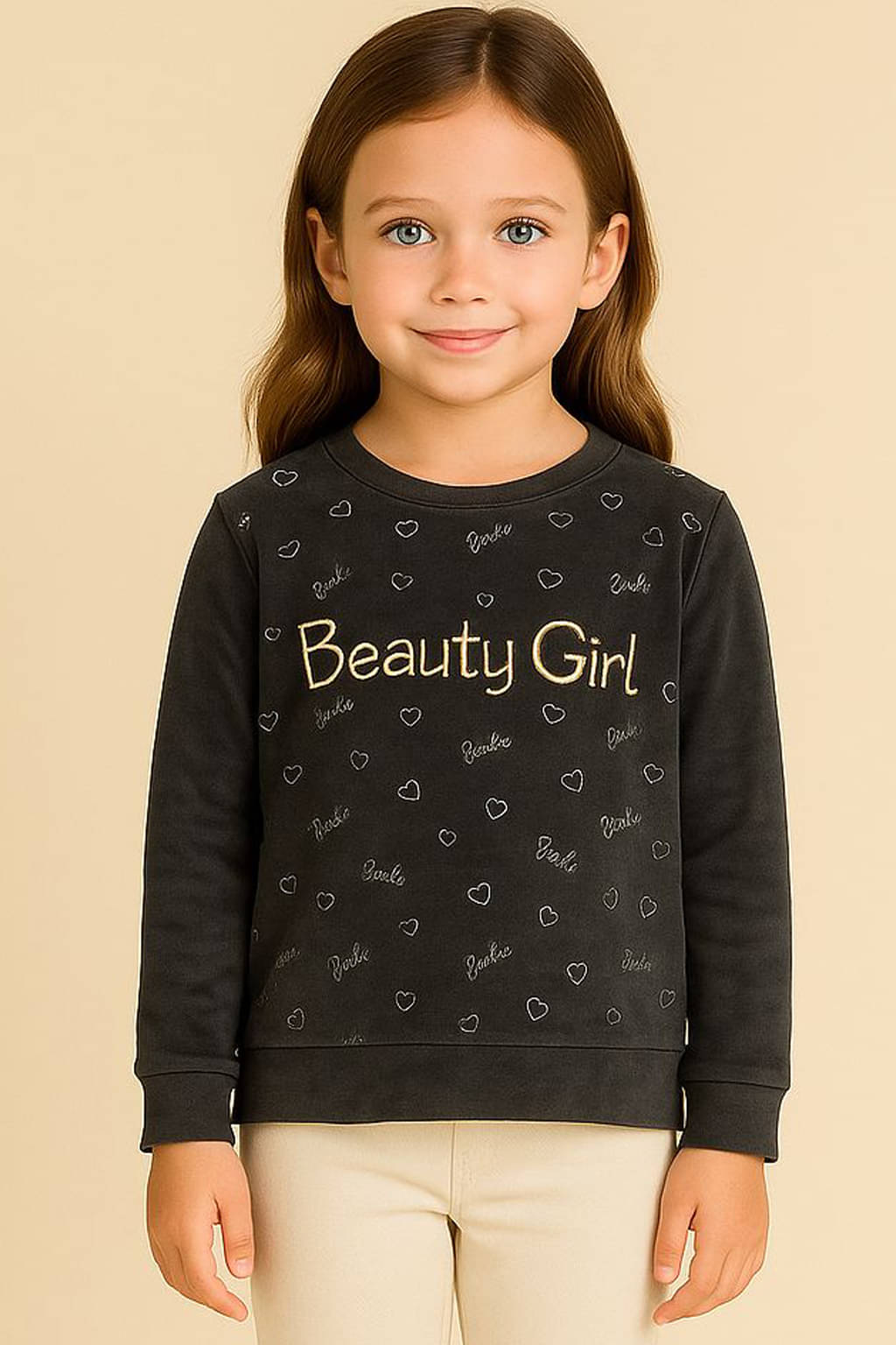     			RELANE Pack of 1 Girls Cotton Blend Sweatshirt ( Olive Green )