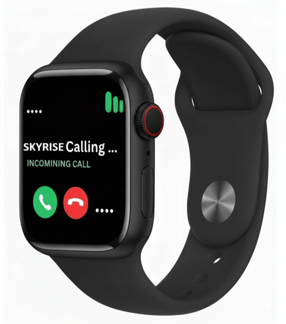     			SKYRISE Limited Edition Smartwatch | Heart Rate | Steps | Wireless Charging Smartwatch (Black Strap, 2.09 Inch Big Sunlight Proof Display)