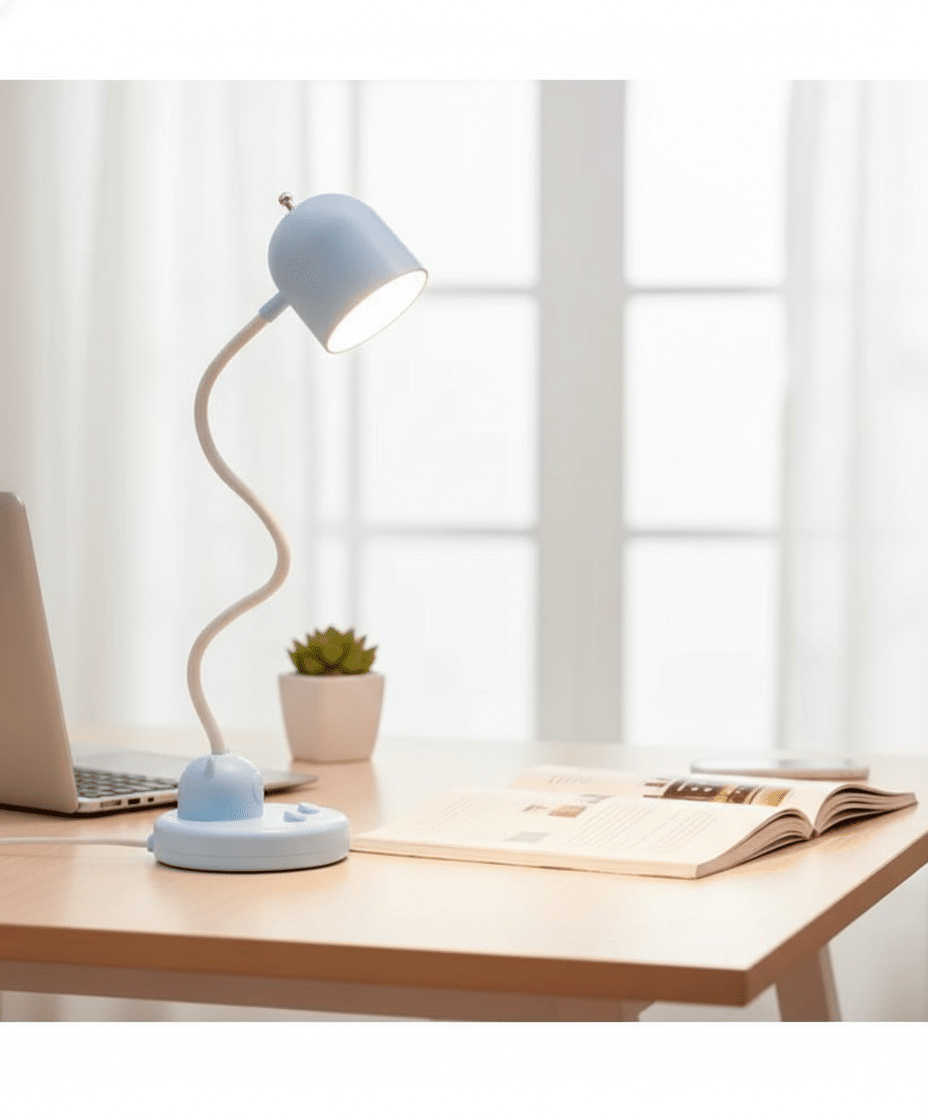 Sanjana Collections Blue Study Table Lamp ( Pack of 1 ) Sanjana Collections Blue Study Table Lamp ( Pack of 1 )