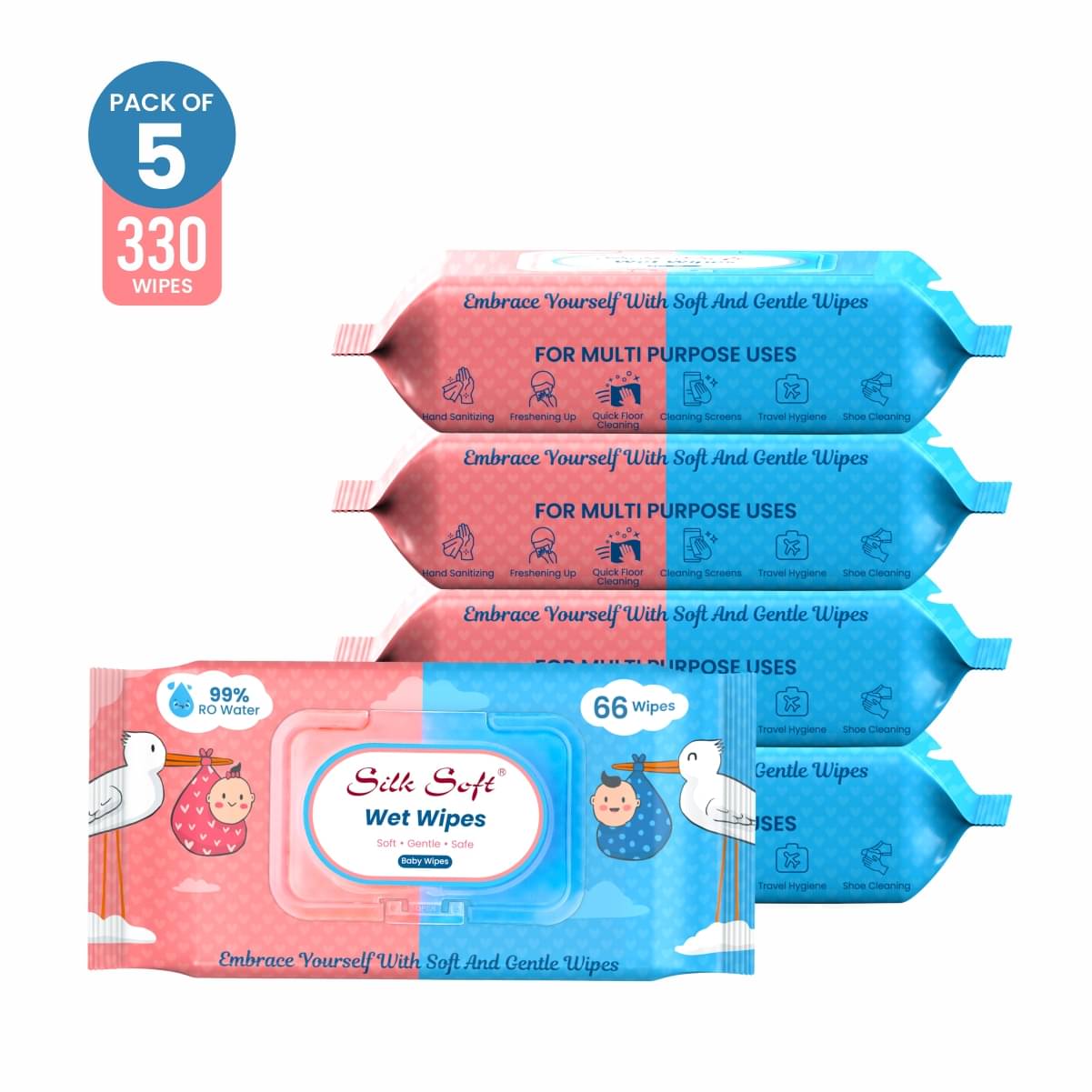     			Silk Soft Scented For Babies ( Pack of 5 )