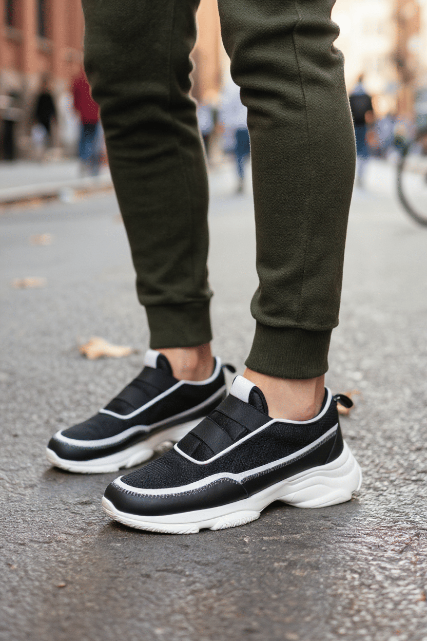 Sneaklab Sneakar Black Men's Lifestyle Shoes Sneaklab Sneakar Black Men's Lifestyle Shoes