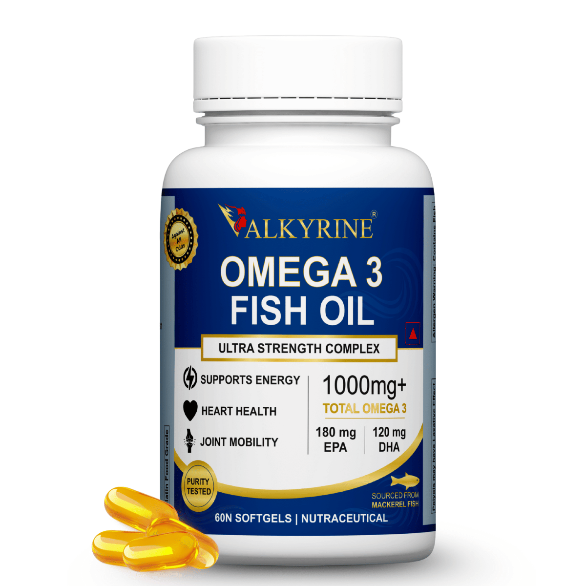 VALKYRINE - Omega-3 Fatty Acids Softgel ( Pack of 1 ) VALKYRINE - Omega-3 Fatty Acids Softgel ( Pack of 1 )