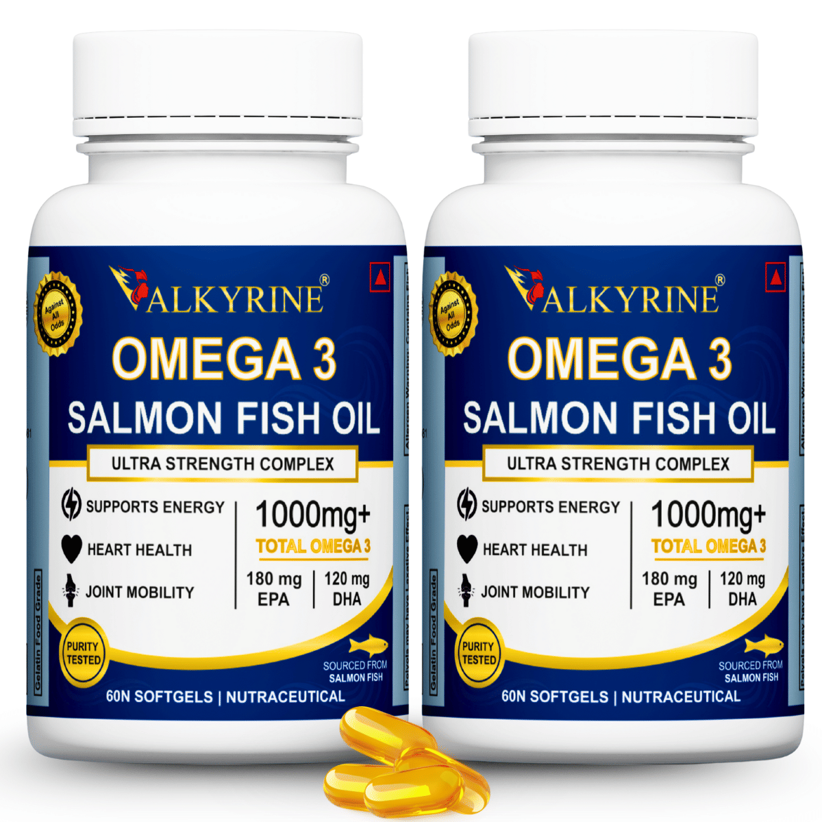     			VALKYRINE - Omega Fatty Acids Softgel ( Pack of 2 )