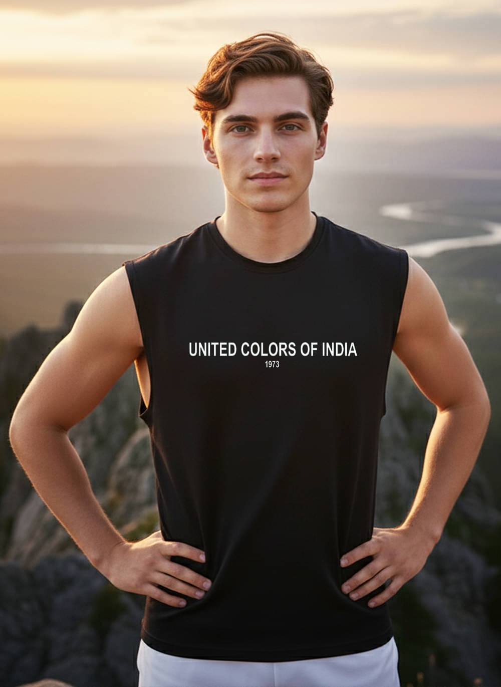 VIOUR Men Cotton Blend Relaxed Fit Printed T-Shirt ( Black )     			VIOUR Men Cotton Blend Relaxed Fit Printed T-Shirt ( Black )