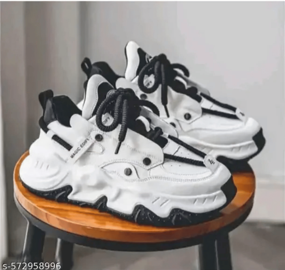 VL Shoes Black ripit White Men's High Tops Shoes VL Shoes Black ripit White Men's High Tops Shoes