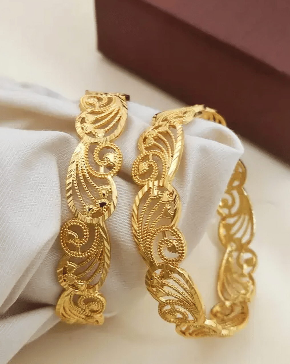 Vani Enterprise Gold Bangle Set ( Pack of 2 ) Vani Enterprise Gold Bangle Set ( Pack of 2 )