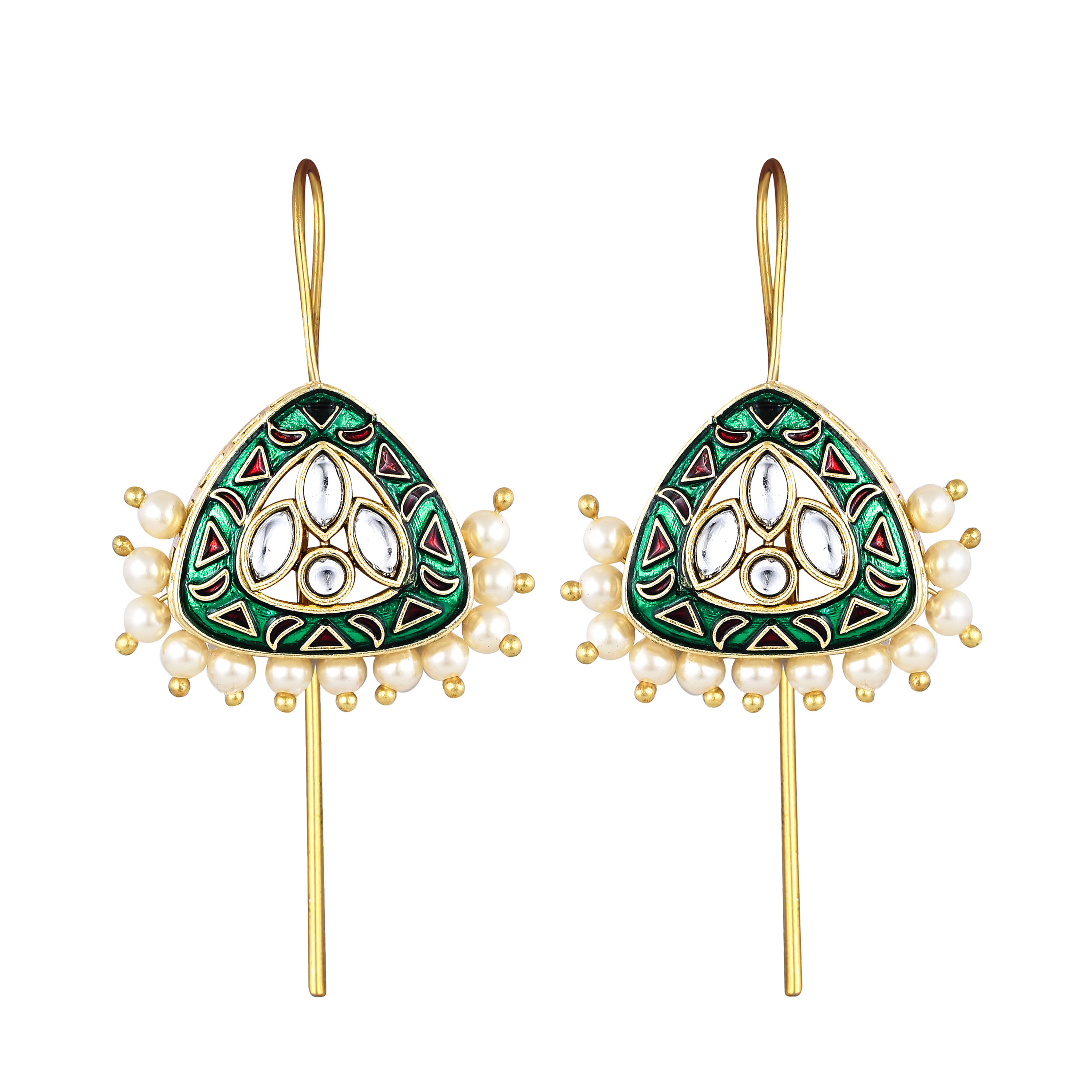     			Vignaharta Golden EarCuff Earrings ( Pack of 1 )