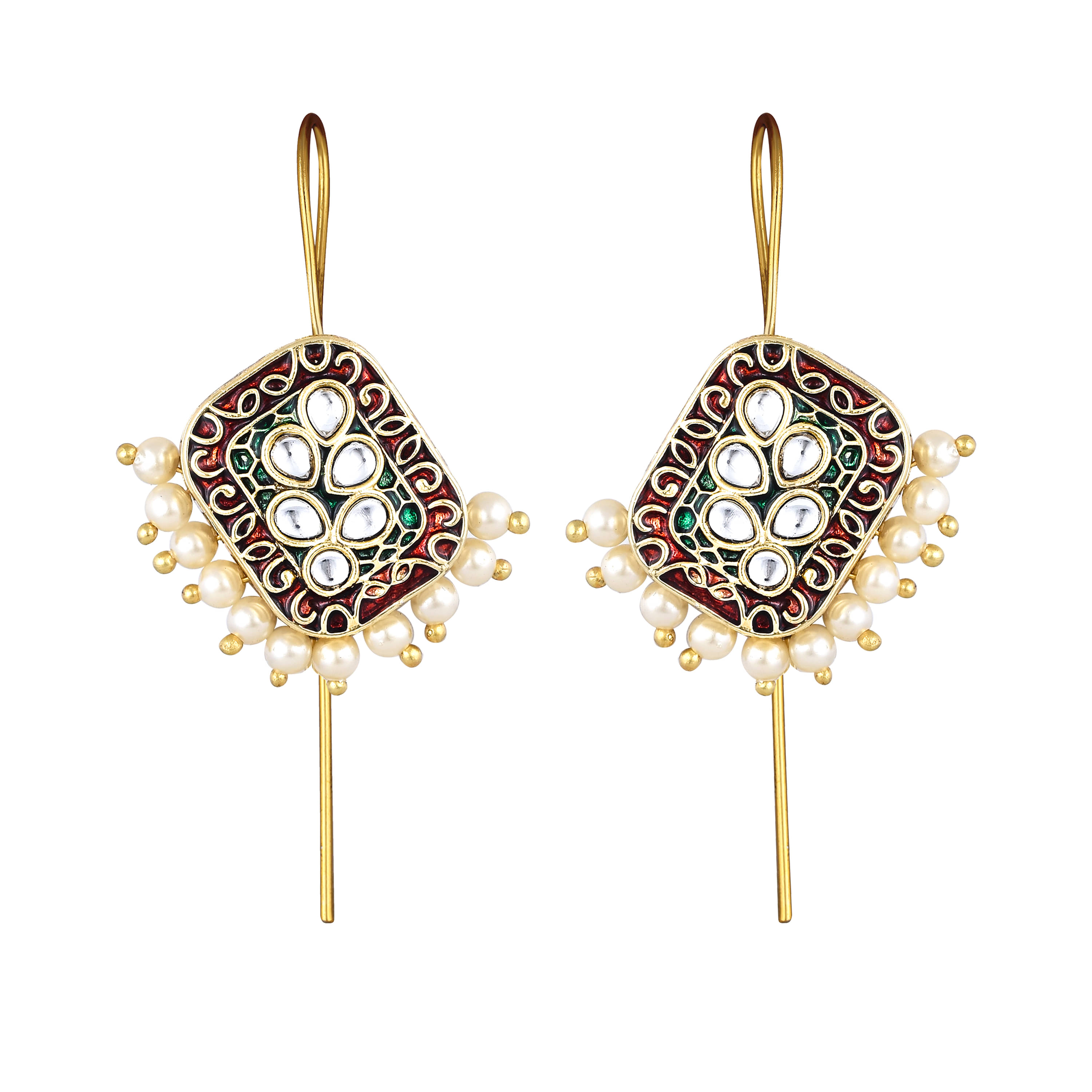     			Vignaharta Golden EarCuff Earrings ( Pack of 1 )