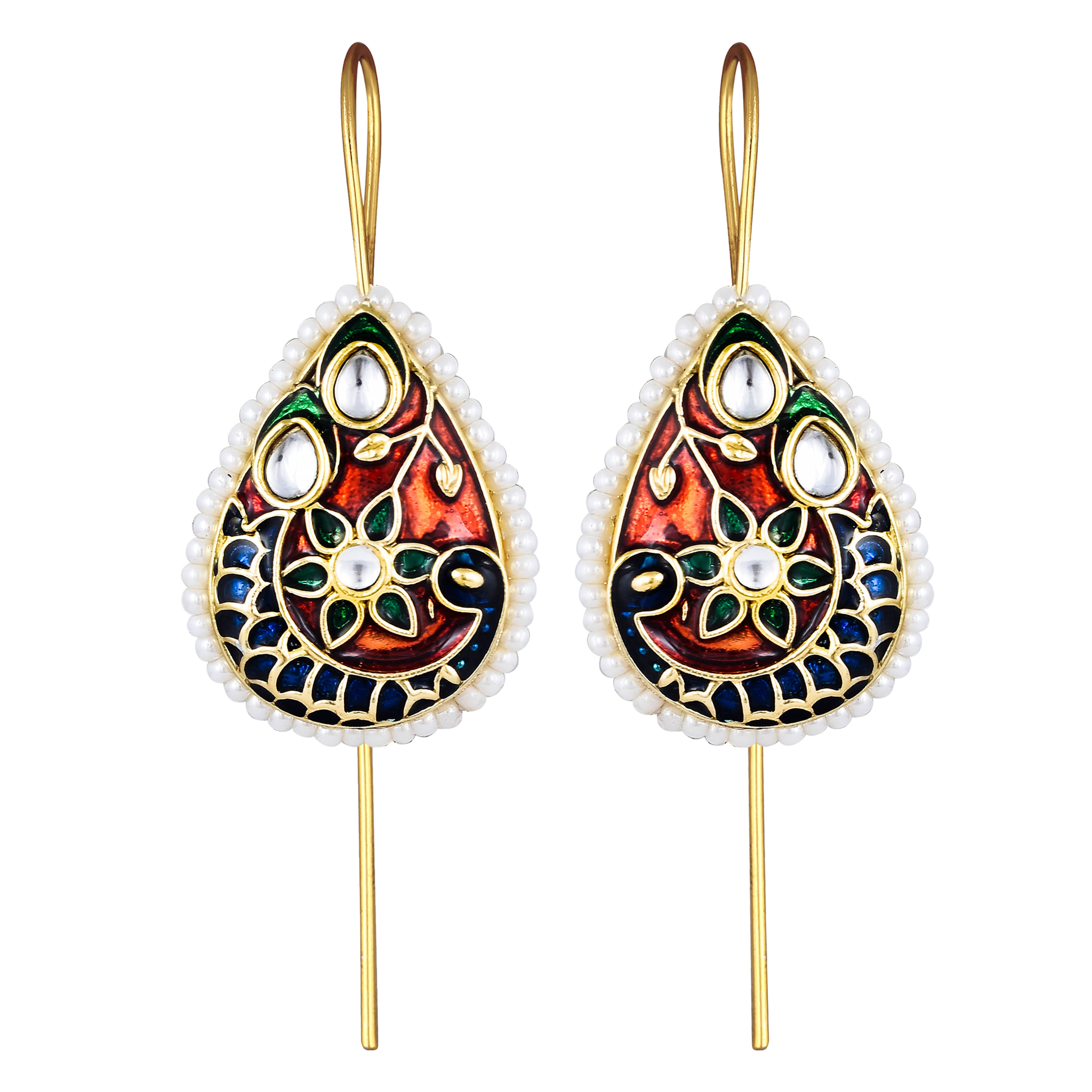     			Vignaharta Golden EarCuff Earrings ( Pack of 1 )