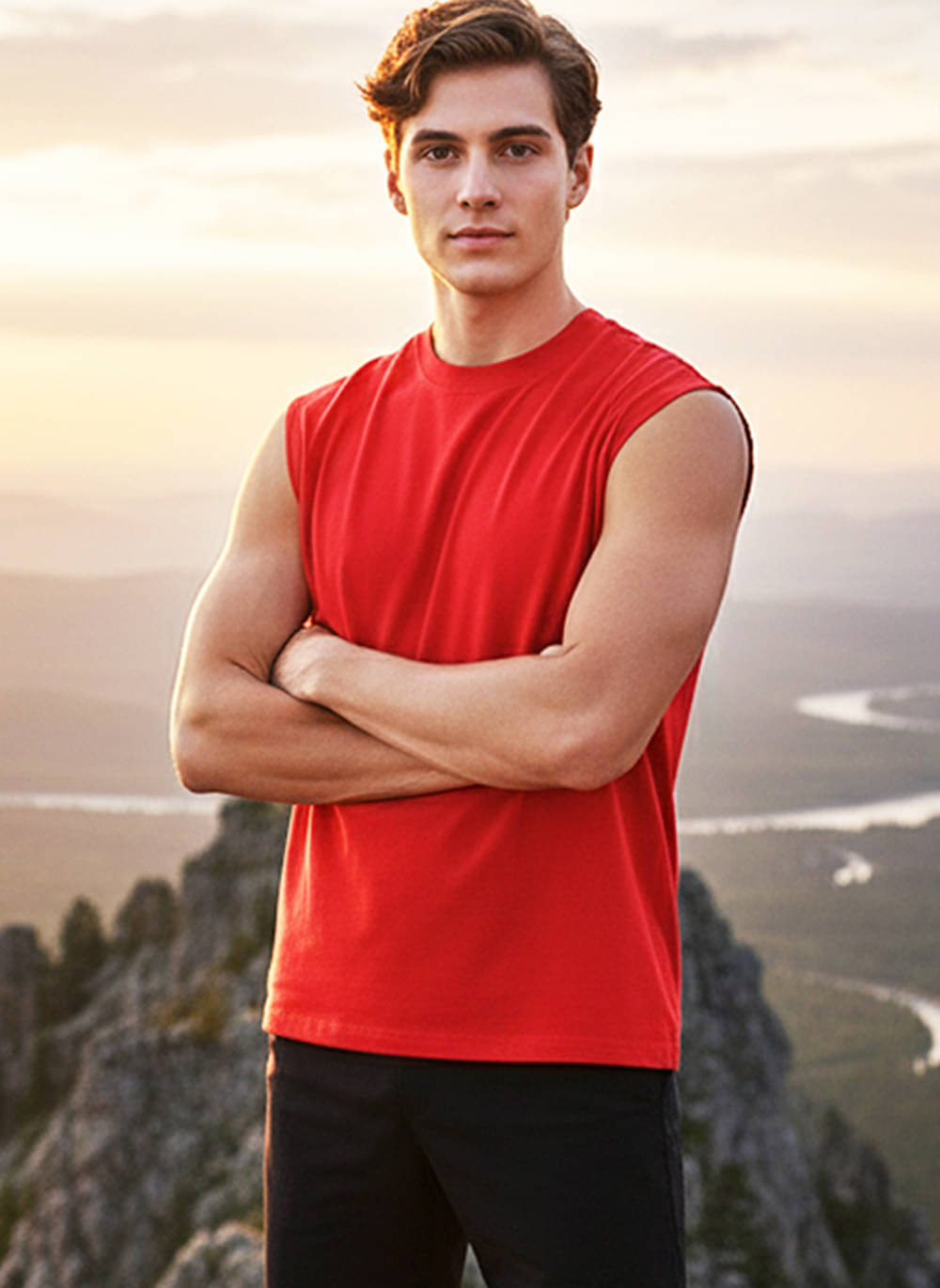 clafoutis Men Cotton Blend Relaxed Fit Solid T-Shirt ( Red ) clafoutis Men Cotton Blend Relaxed Fit Solid T-Shirt ( Red )