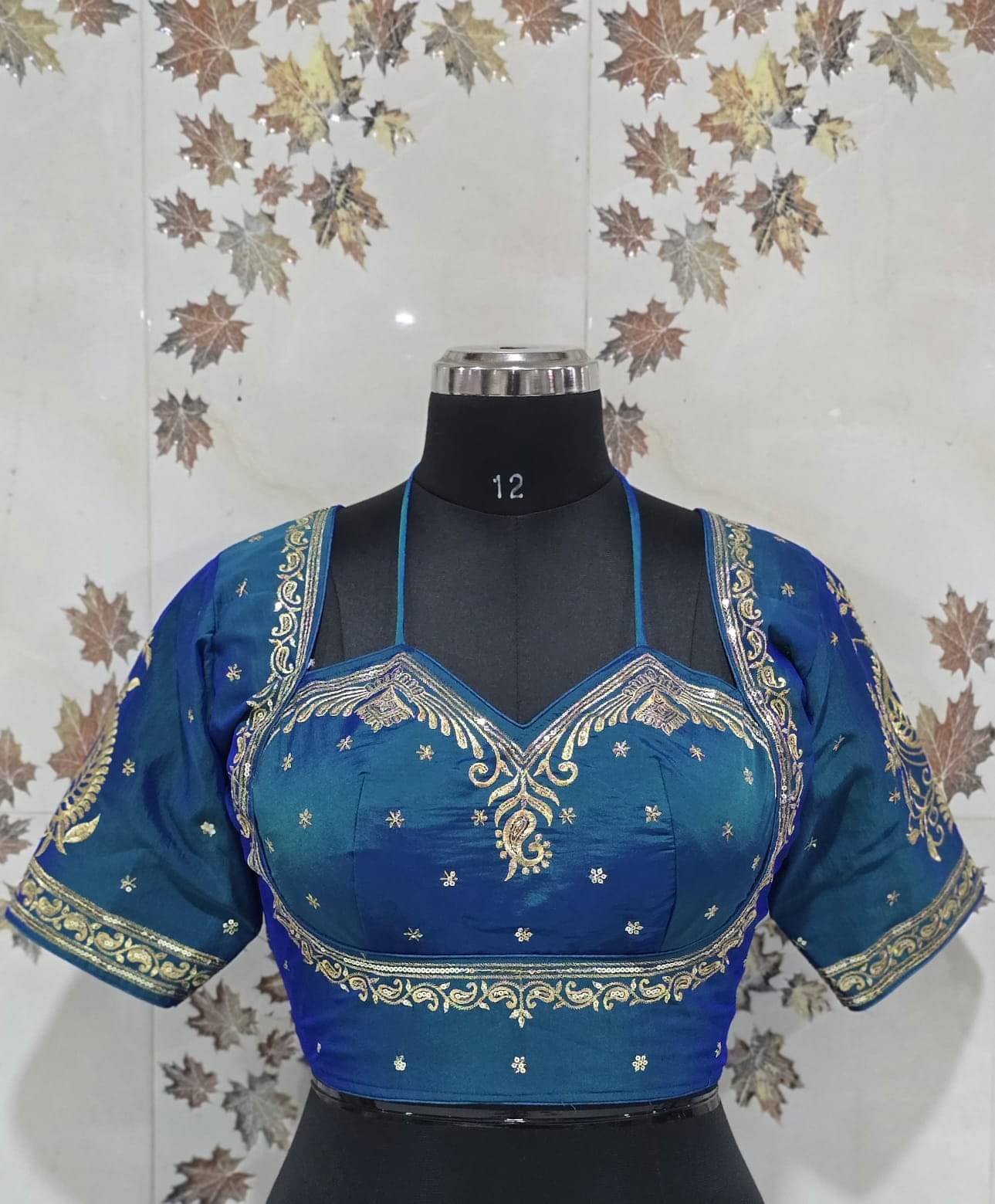 mansubha Art Silk Semi Stitched U-Neck Women's Blouse ( Blue ) mansubha Art Silk Semi Stitched U-Neck Women's Blouse ( Blue )